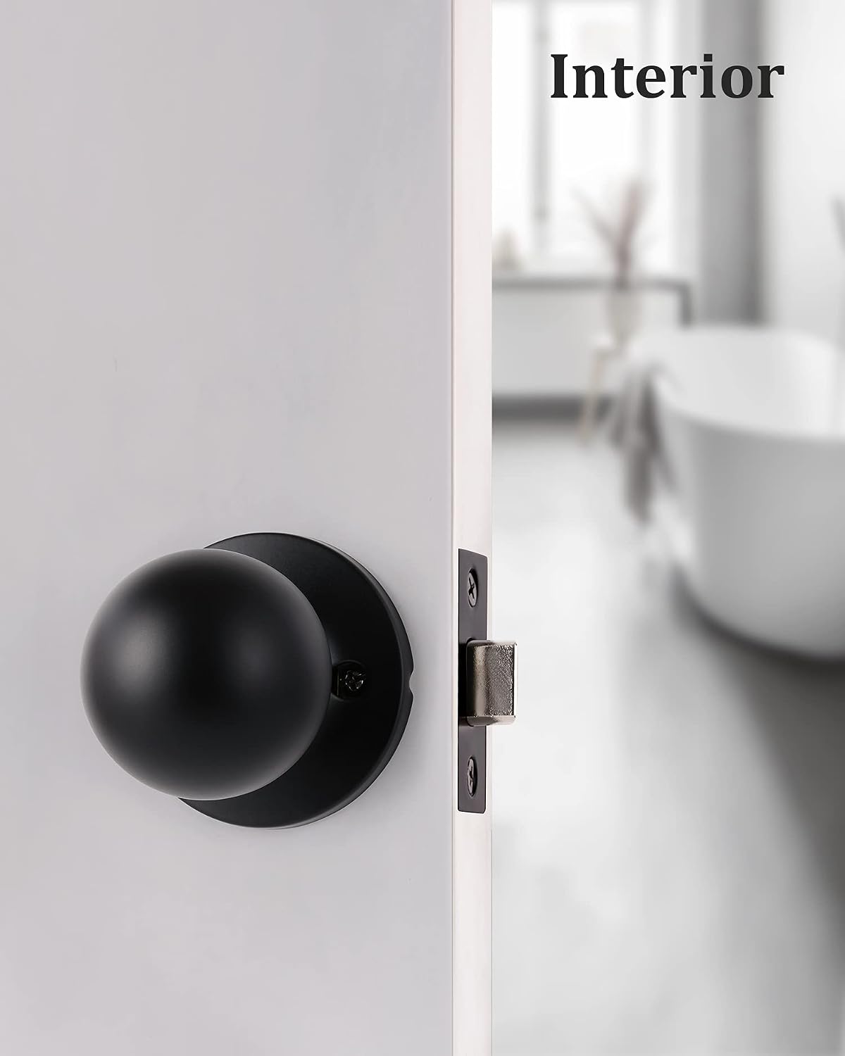 MANIJA PARA PUERTA LANWANDENG MODELO PASSAGE SIN LLAVE ACABADO NEGRO MATE - 3
