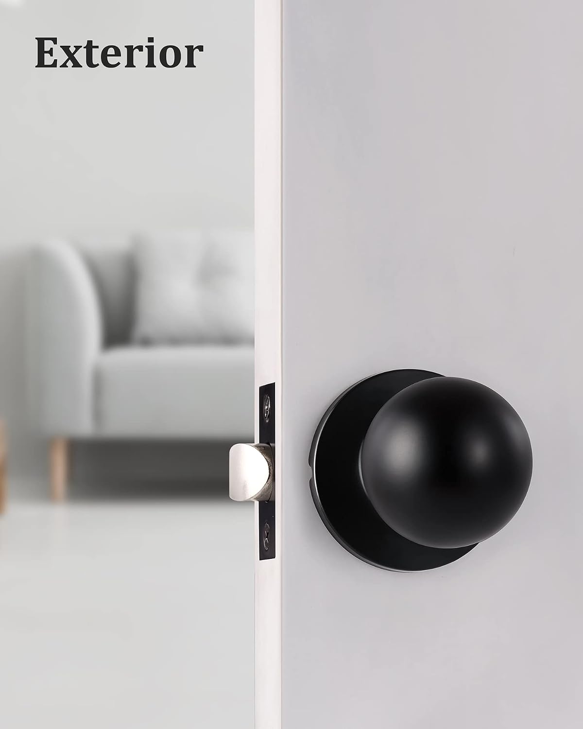 MANIJA PARA PUERTA LANWANDENG MODELO PASSAGE SIN LLAVE ACABADO NEGRO MATE - 4
