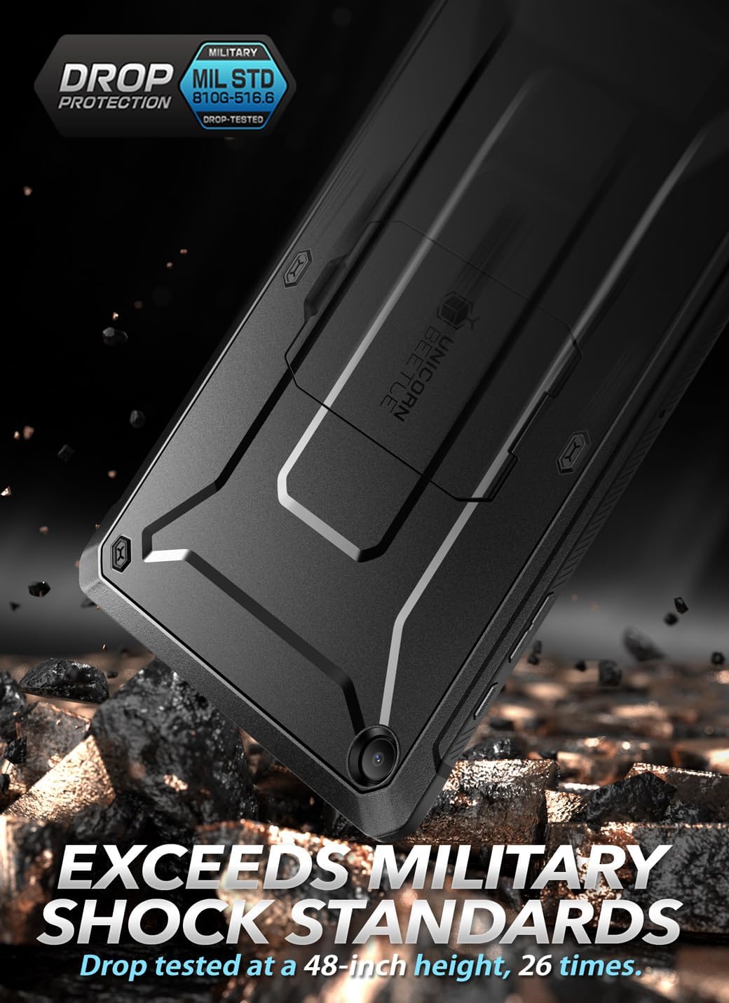 FUNDA SUPCASE PARA SAMSUNG GALAXY TAB A9 PLUS 11' 2023 CON SOPORTE, NEGRO - 5