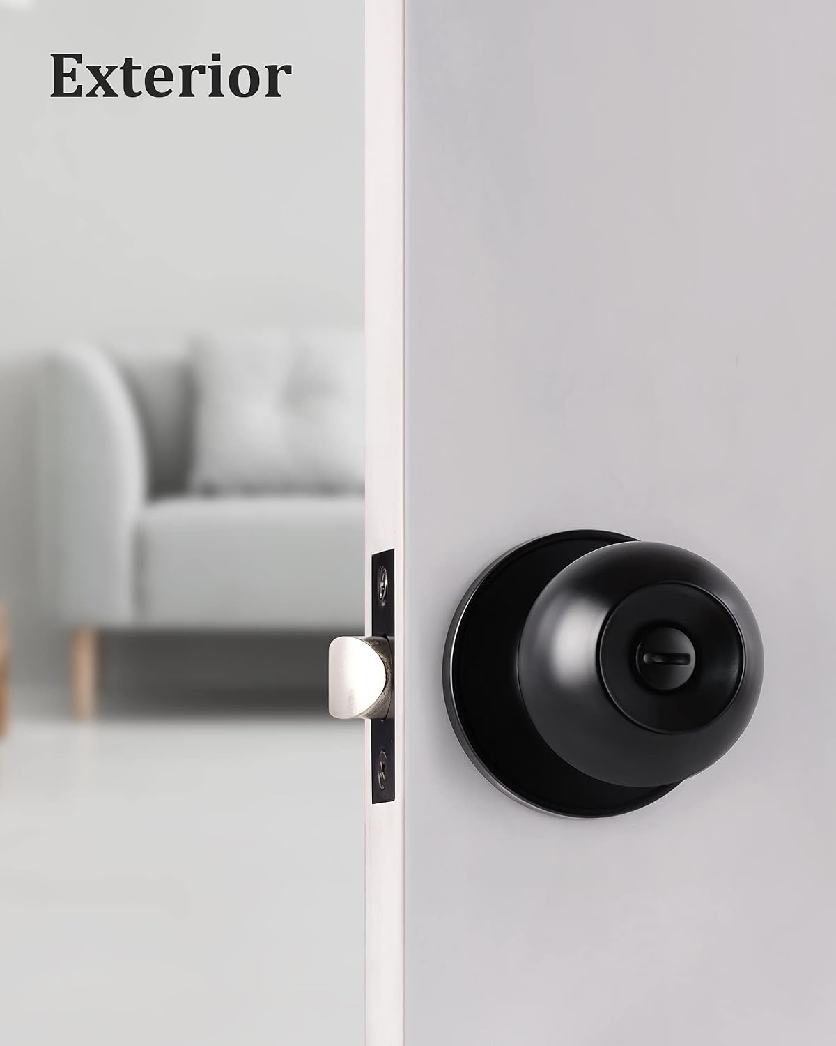 MANIJAS PARA PUERTAS LANWANDENG MATTE BLACK PRIVACY SIN LLAVE 3 UNIDADES - 5