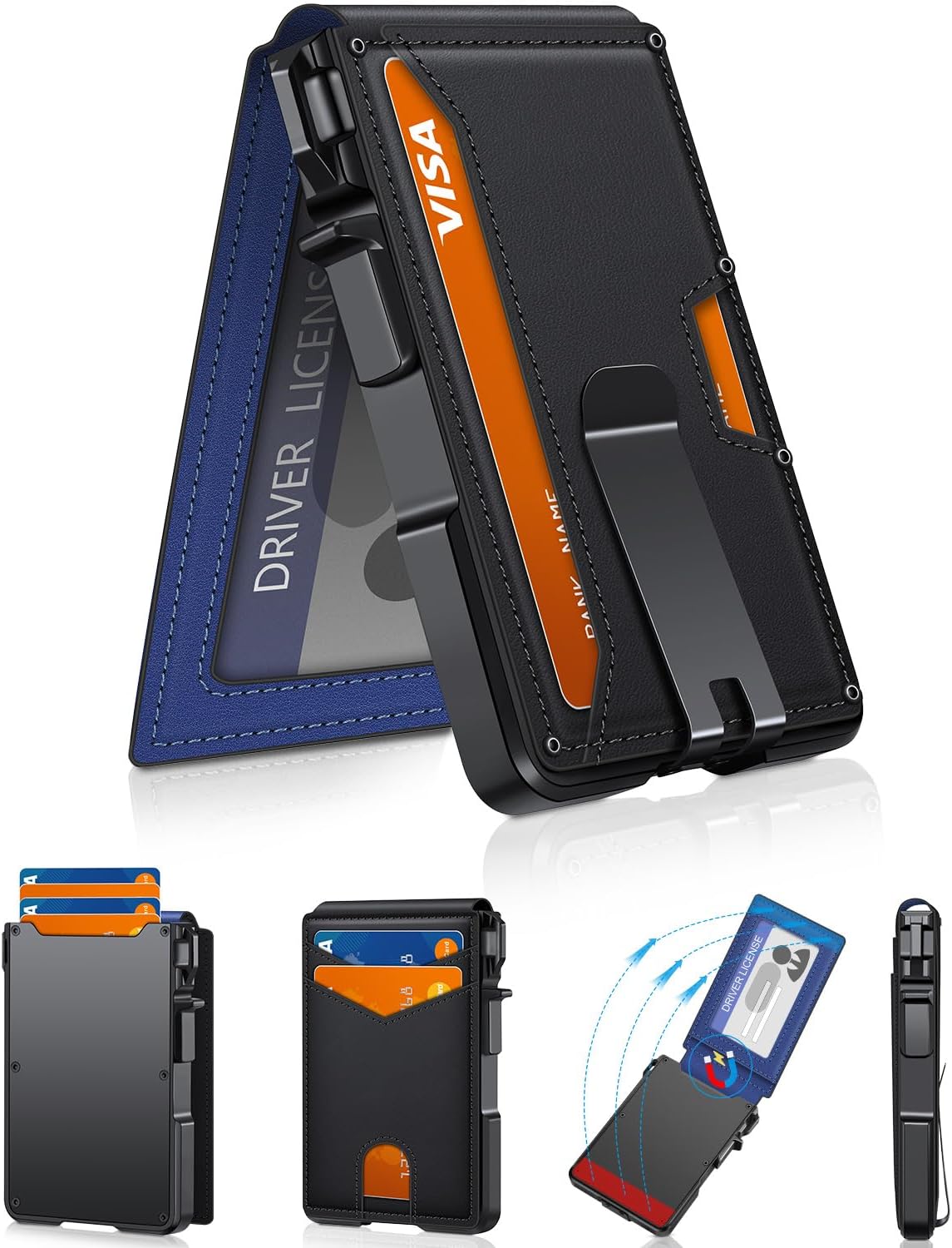 BILLETERA PARA HOMBRE ZALVEX MINIMALISTA PARA 9-13 TARJETAS CON BLOQUEO RFID - 1