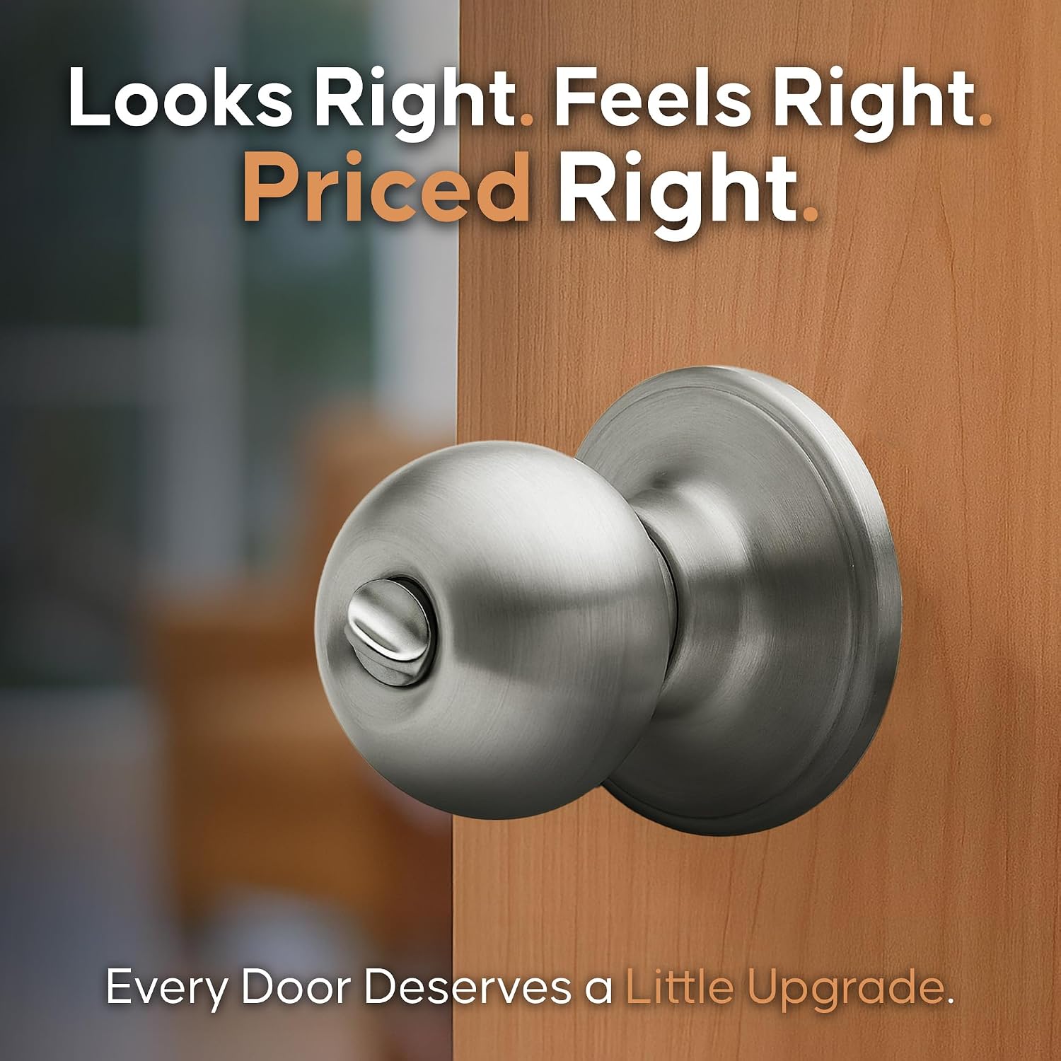 MANIJA PARA PUERTA INTERIOR COPPER CREEK PRIVACY SATIN STAINLESS - 2