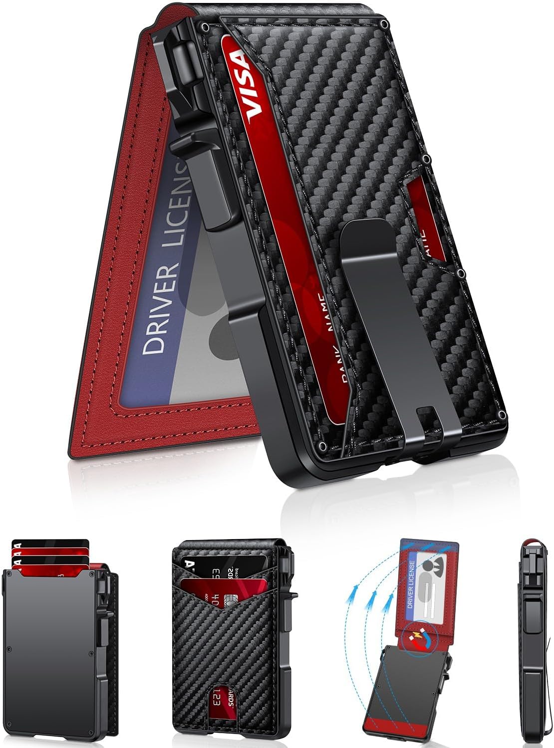 BILLETERA PARA HOMBRE ZALVEX MINIMALISTA PARA 9-13 TARJETAS CON BLOQUEO RFID - 1