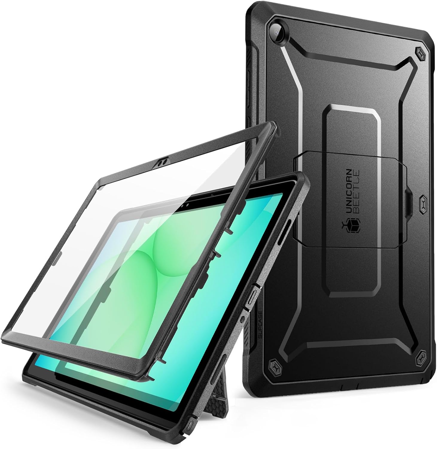 FUNDA SUPCASE PARA SAMSUNG GALAXY TAB A11+ PLUS CON PROTECTOR DE PANTALLA NEGRA - 1