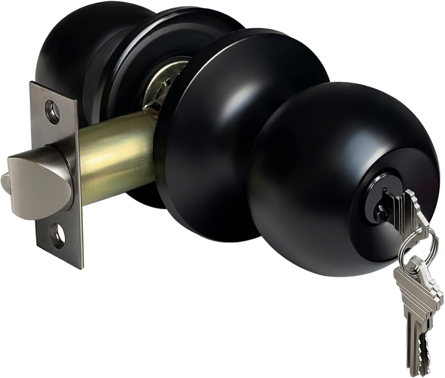 MANIJA PARA PUERTA DE ENTRADA BESTTEN CON LLAVE ACABADO NEGRO MATE - 1