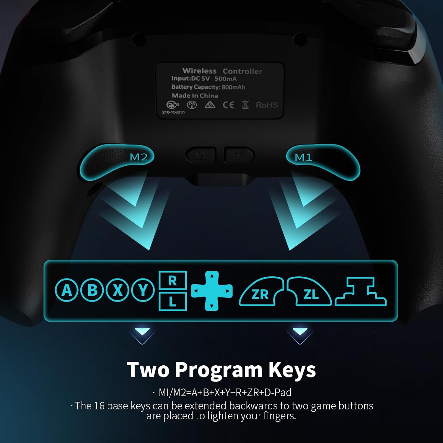 MANDO INALÁMBRICO ACEGAMER 2 PACK PARA NINTENDO SWITCH Y SWITCH 2 ROJO Y AZUL - 3