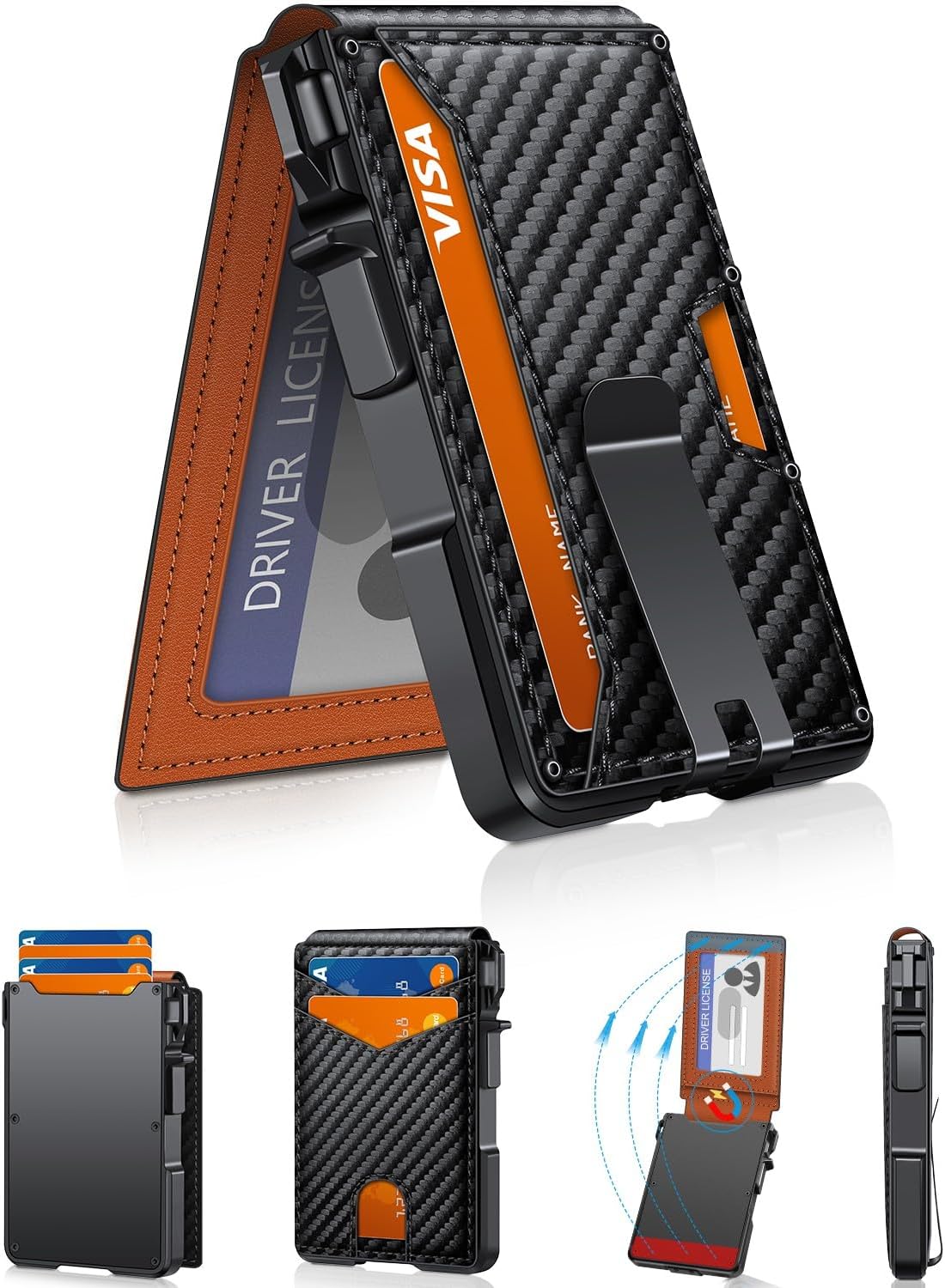 BILLETERA PARA HOMBRE ZALVEX MINIMALISTA PARA 9-13 TARJETAS CON RFID - 1