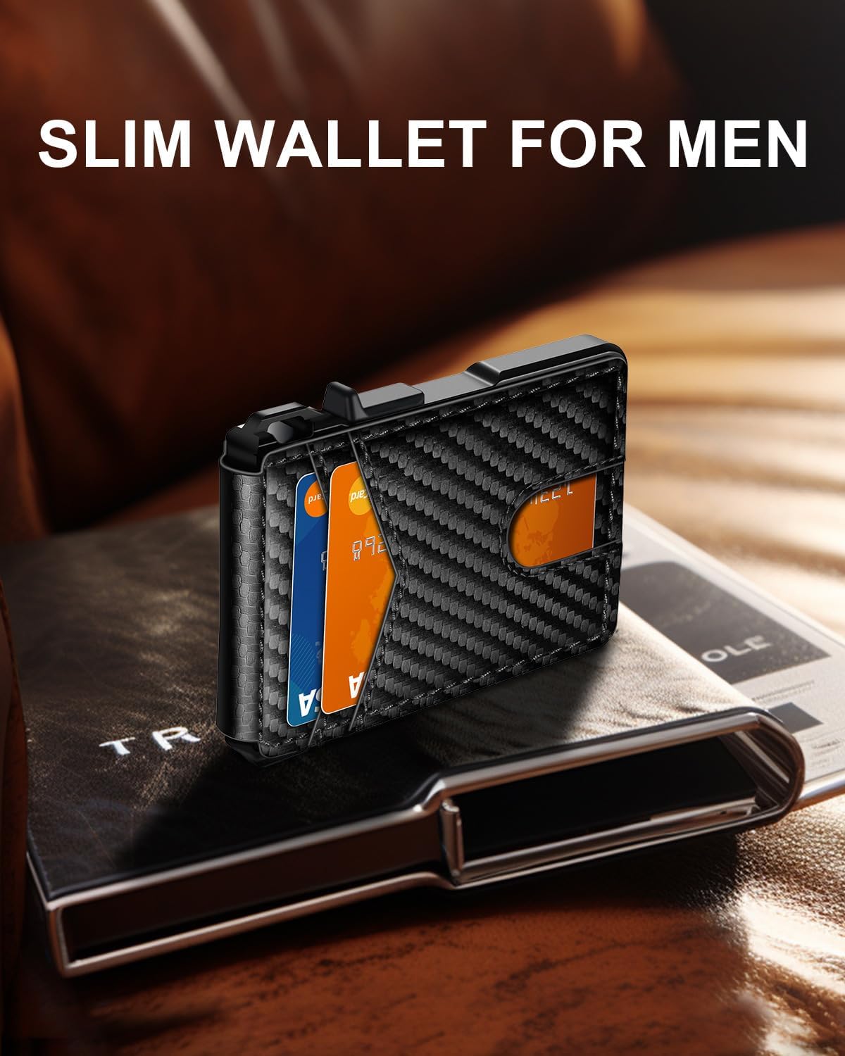 BILLETERA PARA HOMBRE ZALVEX MINIMALISTA PARA 9-13 TARJETAS CON RFID - 2