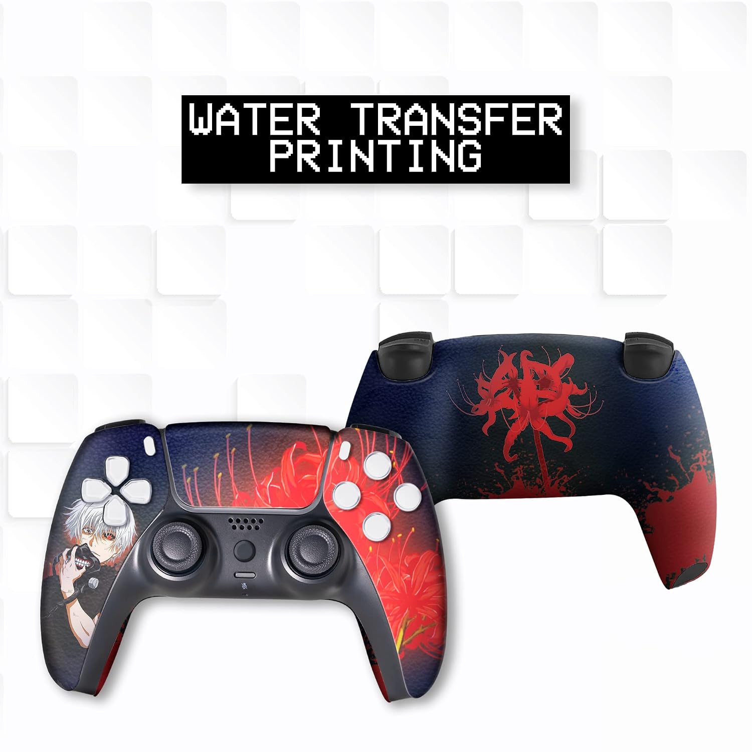 MANDO INALÁMBRICO TOKYO GHOUL PARA PS5 BCB CONTROLLERS PERSONALIZADO CON IMPRESIÓN HYDRO-DIP - 3