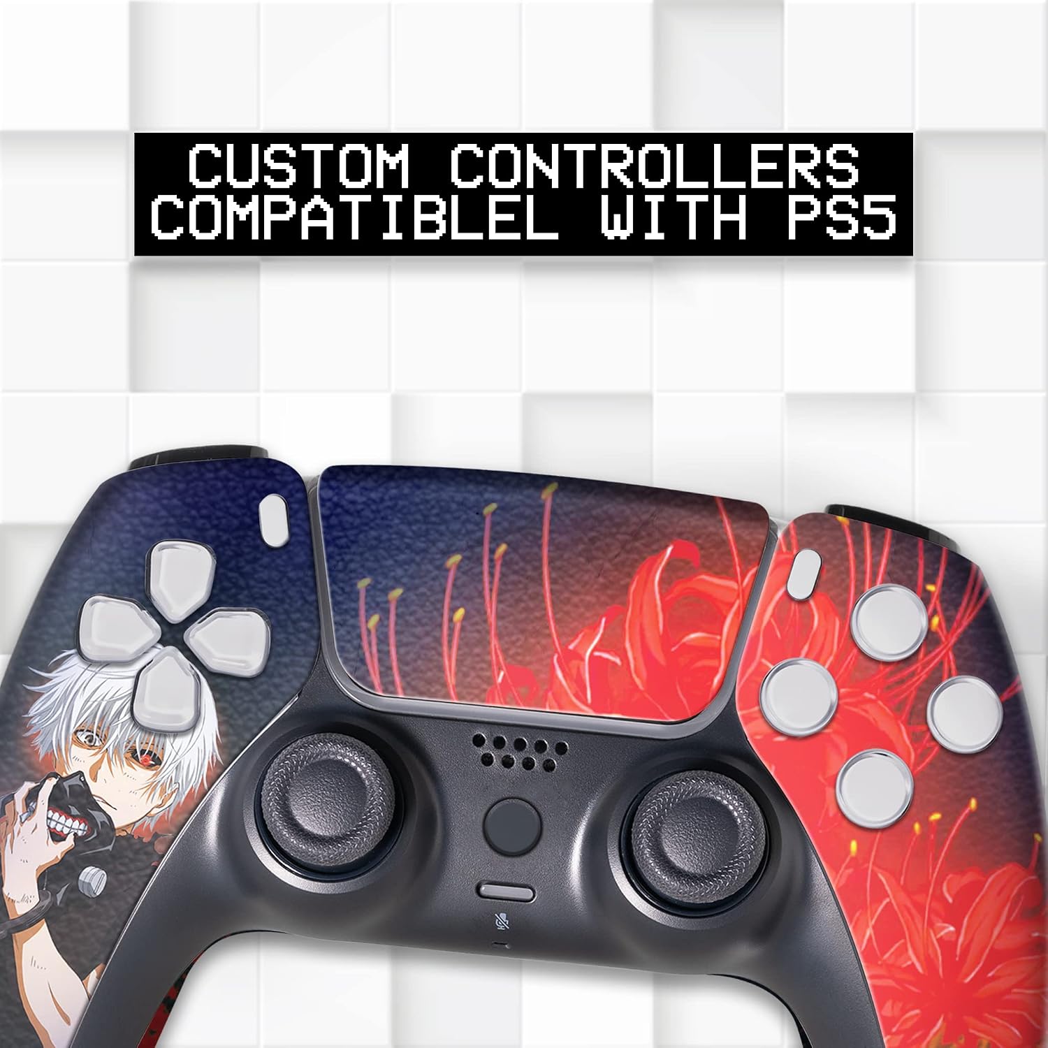 MANDO INALÁMBRICO TOKYO GHOUL PERSONALIZADO PARA PS-5 BCB CONTROLLERS - 2