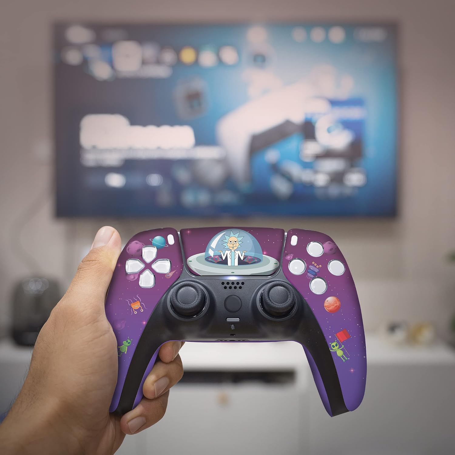 MANDO INALÁMBRICO RICCKY - MORTTY CUSTOM PS-5 COMPATIBLE CON PLAYSTATION 5 - 4