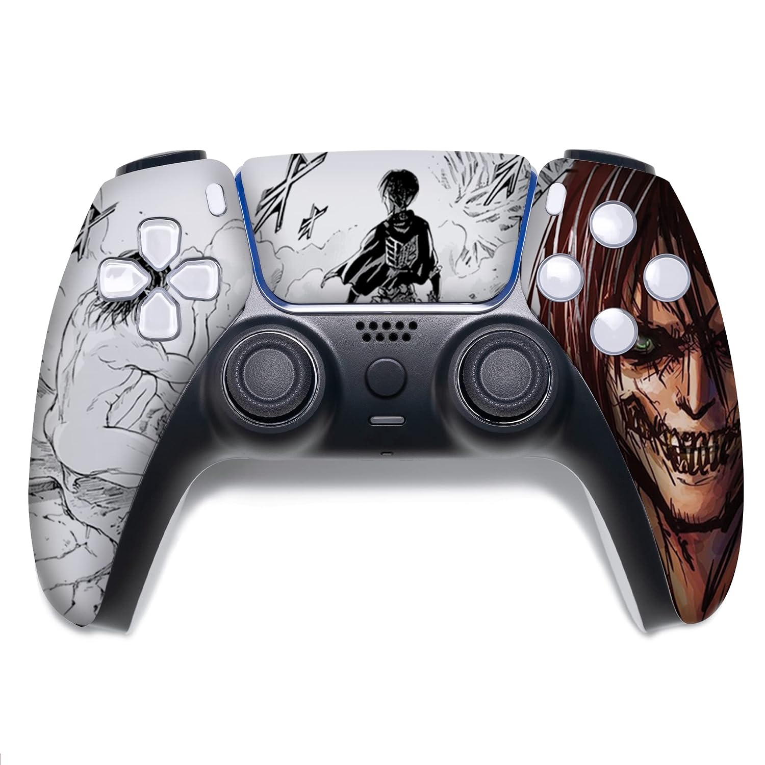 MANDO INALÁMBRICO PS5 BABY CUDDLE BOX ATTACK ON TITAN PERSONALIZADO CON IMPRESIÓN HYDRO-DIP - 1