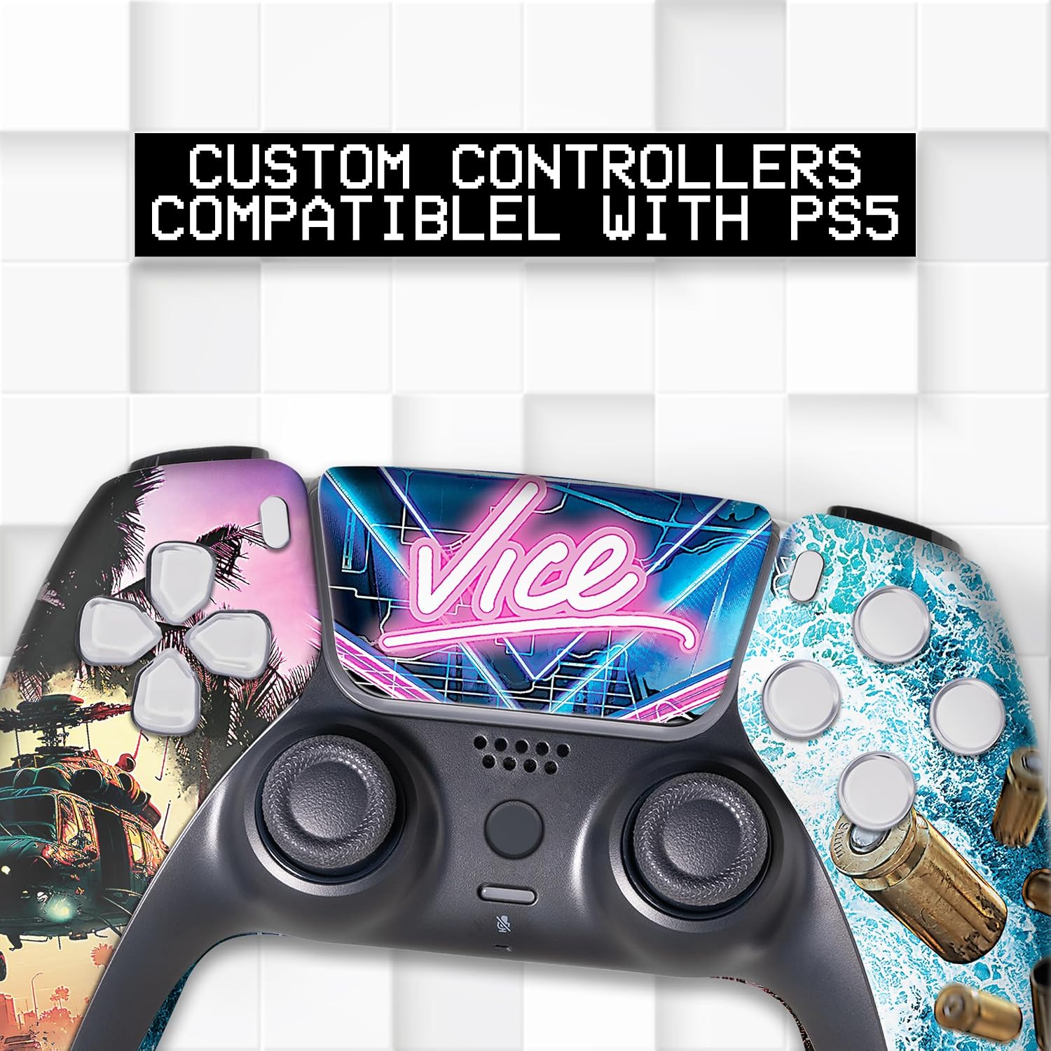CONTROL INALÁMBRICO PERSONALIZADO G. T. A. 6 PARA PS5 BCB CONTROLLERS - 2