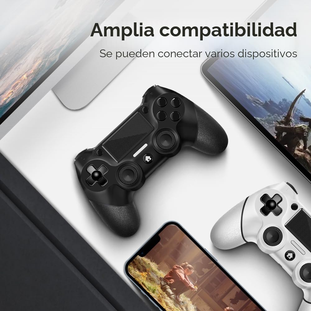 GAMEPAD INALÁMBRICO ACEGAMER 2 PACK PARA PS4/PC NEGRO Y BLANCO - 4