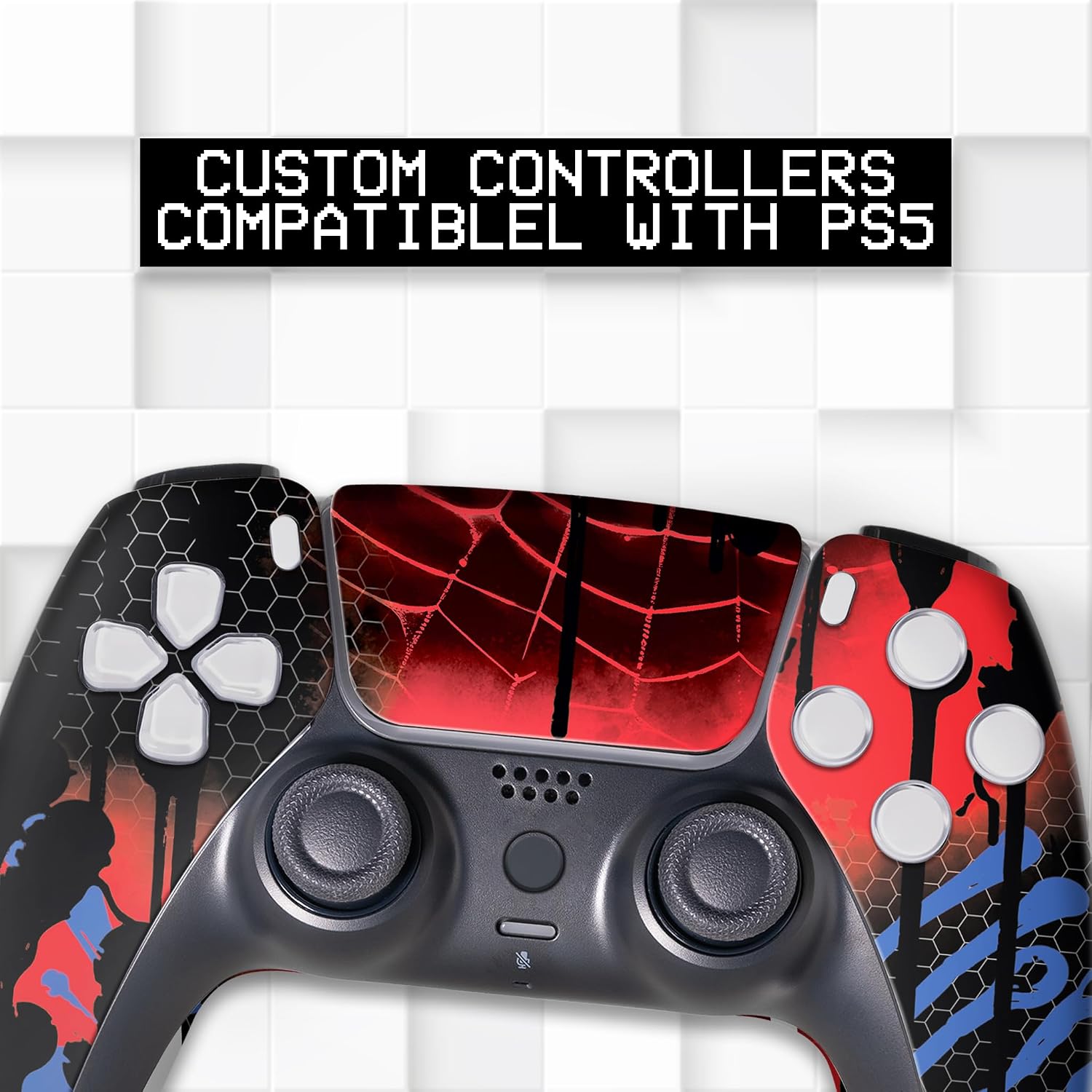 CONTROL INALÁMBRICO PERSONALIZADO WEB SLINGEER PARA PS5 BCB CONTROLLERS - 3