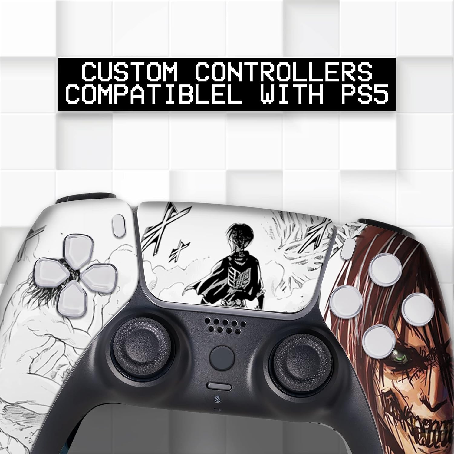 MANDO INALÁMBRICO PERSONALIZADO BABY CUDDLE BOX ATTACK ON TITAN PARA PS5 - 2