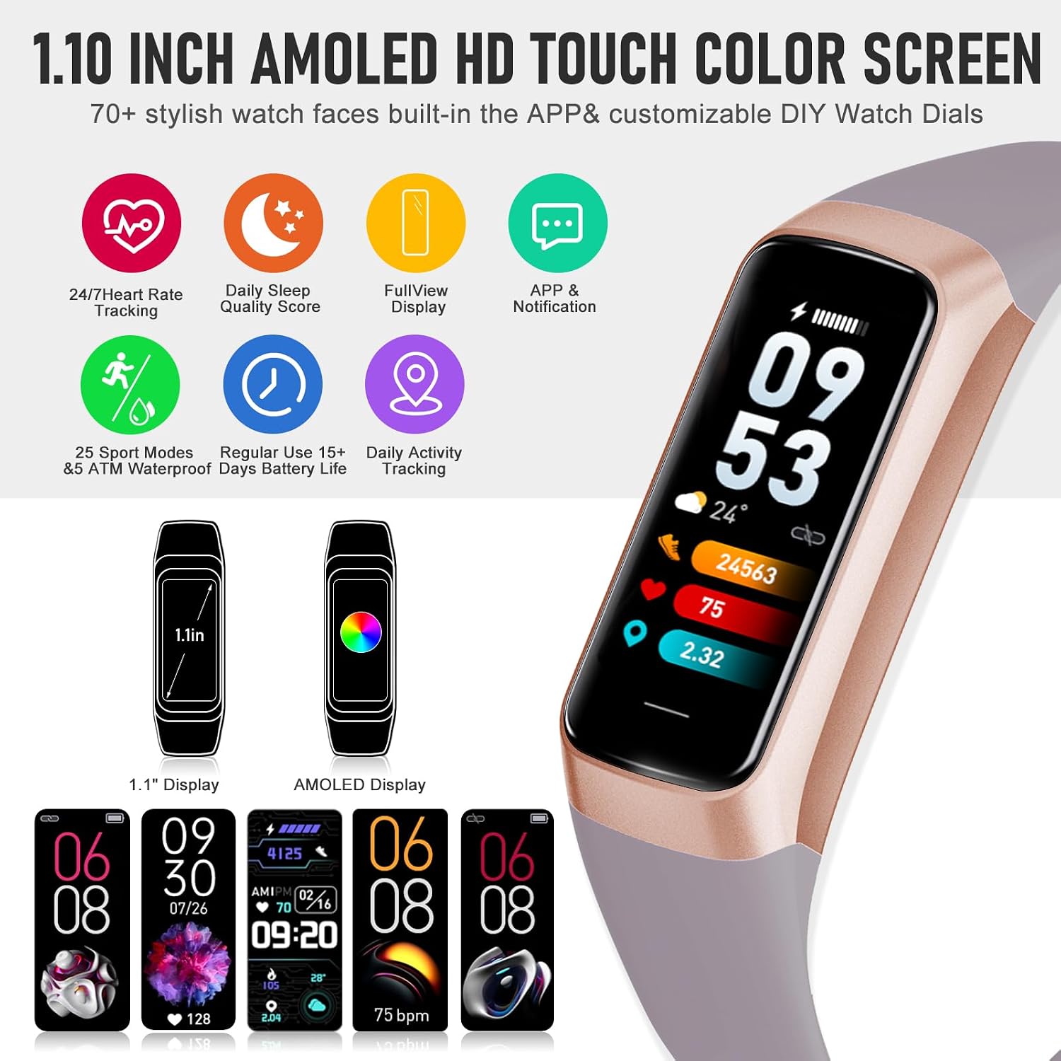 SMARTBAND BAKOOR C60 ORCHID PURPLE - 2