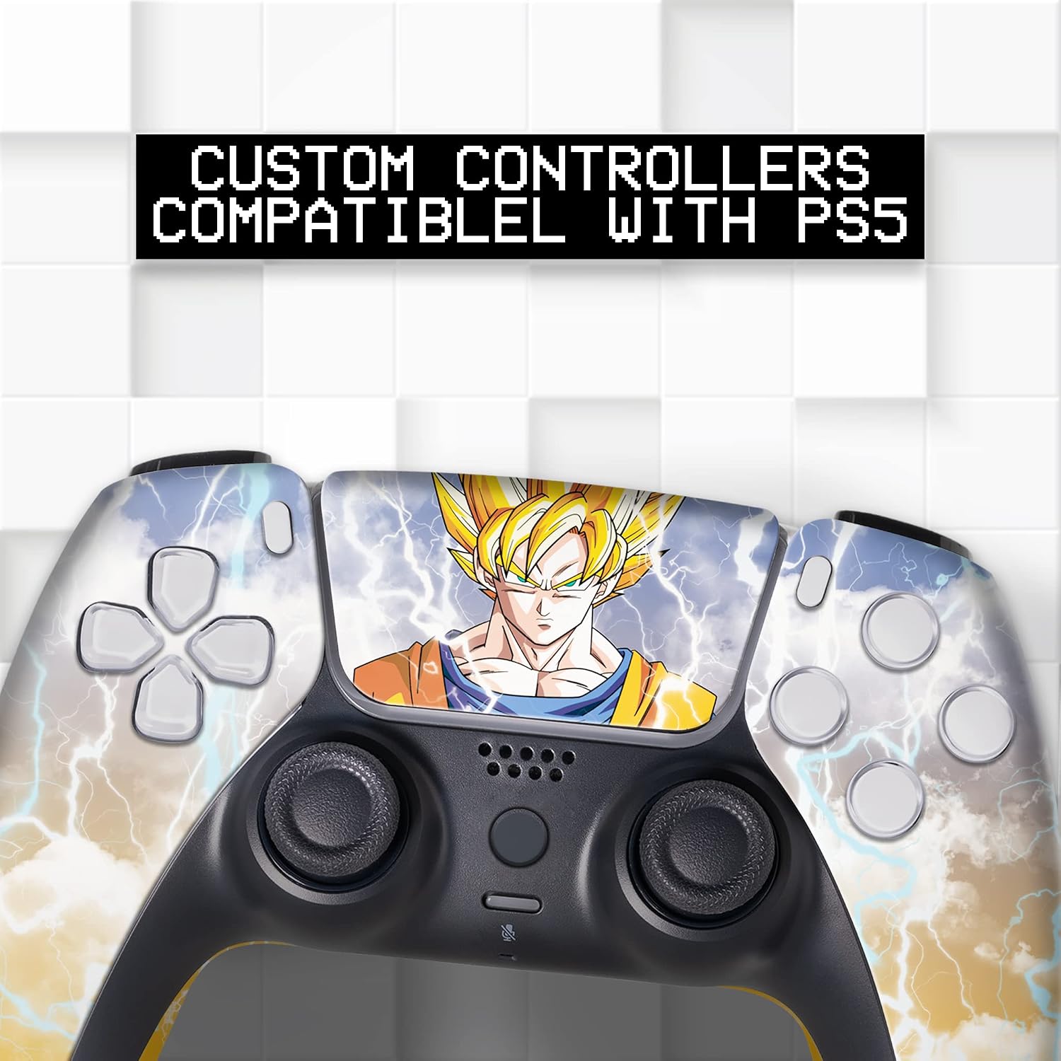 CONTROL INALÁMBRICO PERSONALIZADO D. B. Z. GO-KU PARA PS5 BCB CONTROLLERS - 2