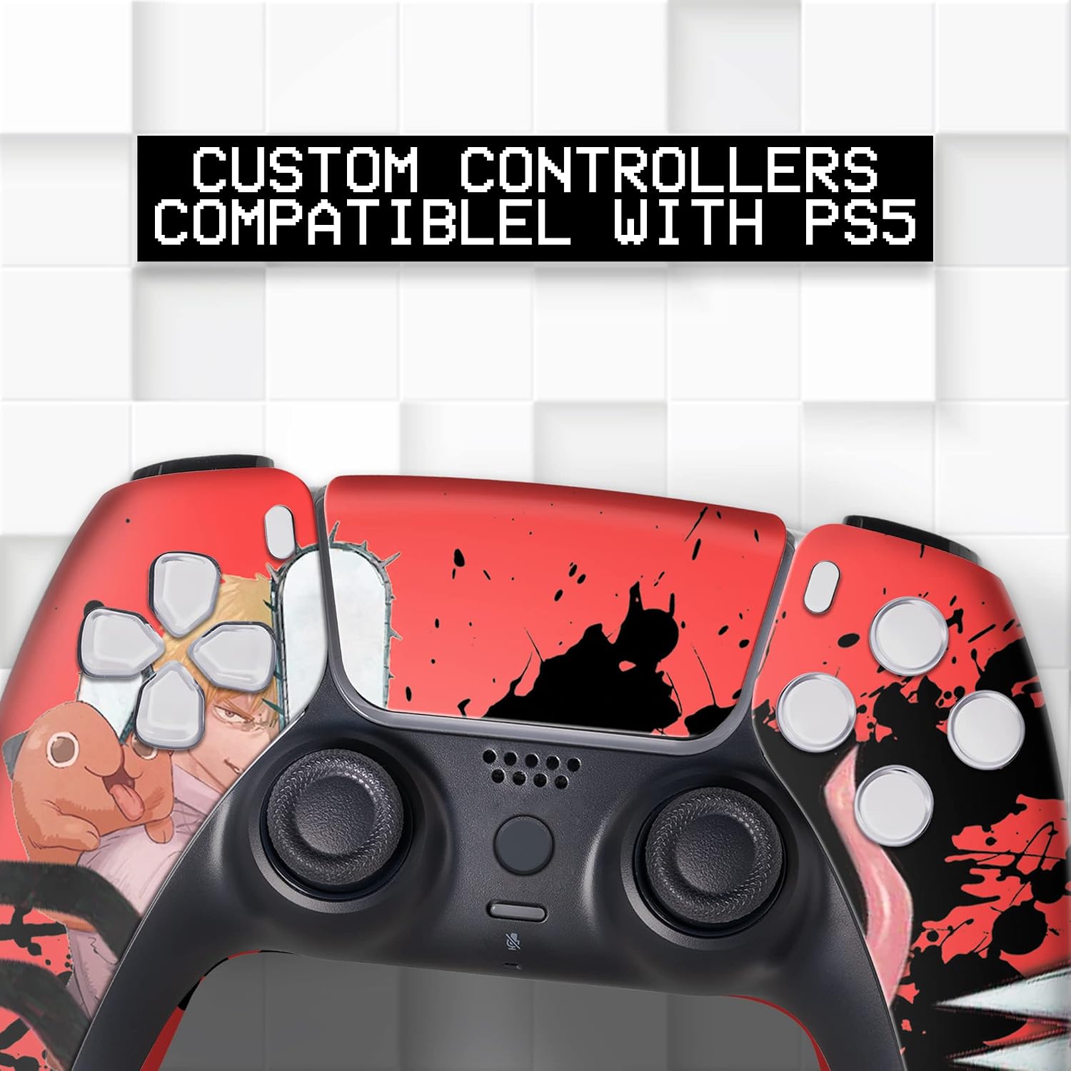 MANDO INALÁMBRICO PERSONALIZADO CHAINSAAW MEN PARA PS-5 COMPATIBLE CON CONSOLA PLAYSTATION 5 - 2