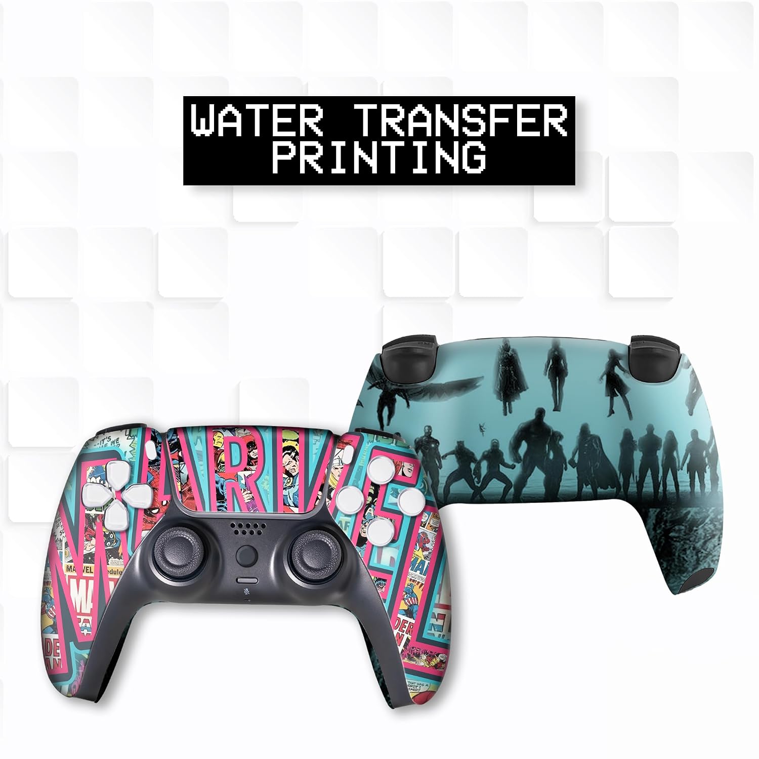 CONTROL INALÁMBRICO PERSONALIZADO MARRVEL PARA PS5 CON IMPRESIÓN HYDRO-DIP PERMANENTE - 3