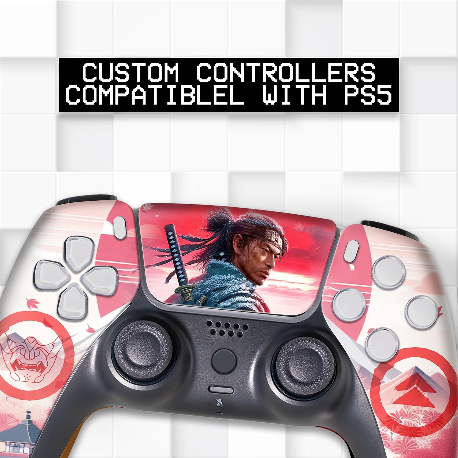 CONTROL INALÁMBRICO PERSONALIZADO GHOST OF TSUSHIMA PARA PS5 BCB CONTROLLERS - 2