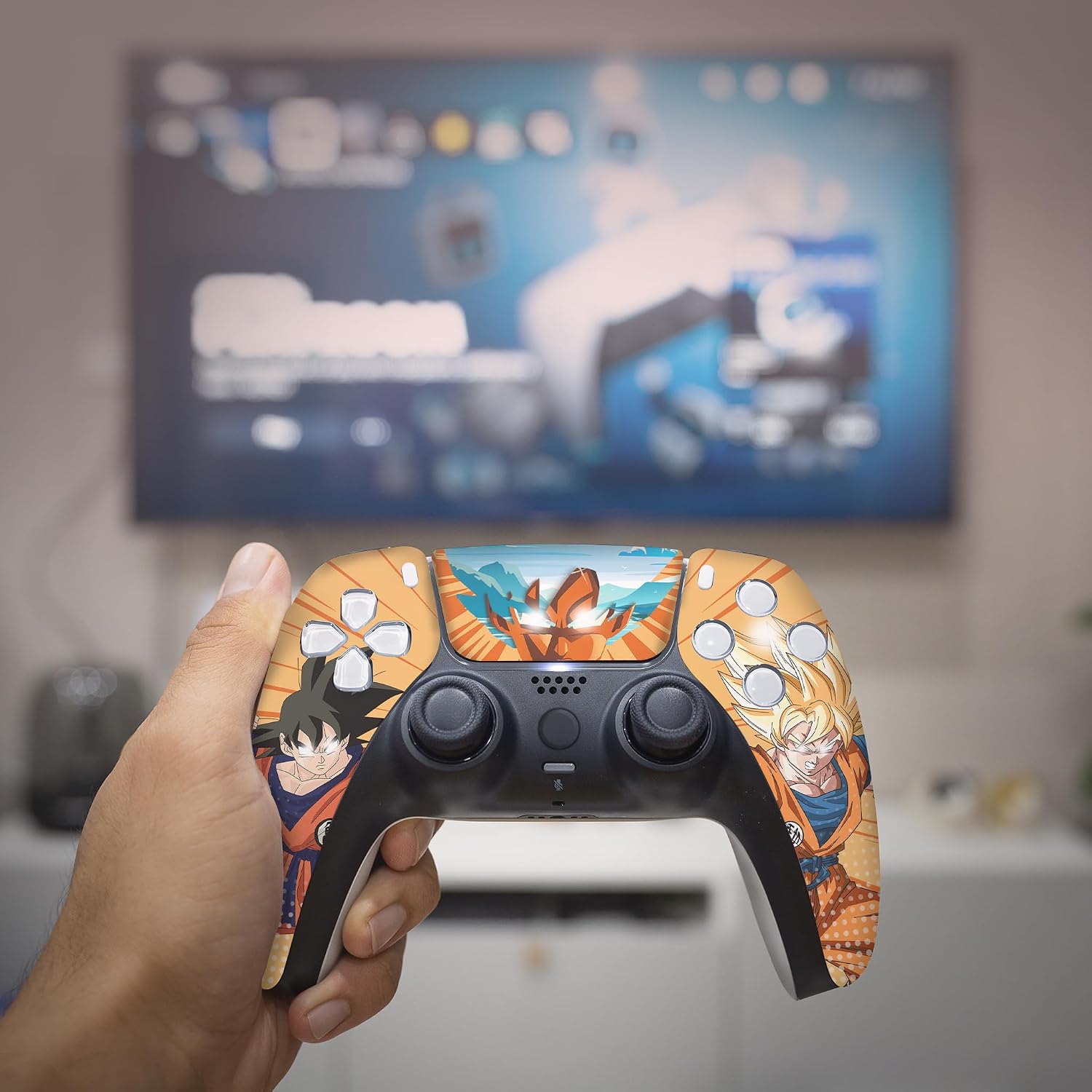CONTROL INALÁMBRICO MODIFICADO OVERPOWERED GOKKU PARA PS-5 - 3