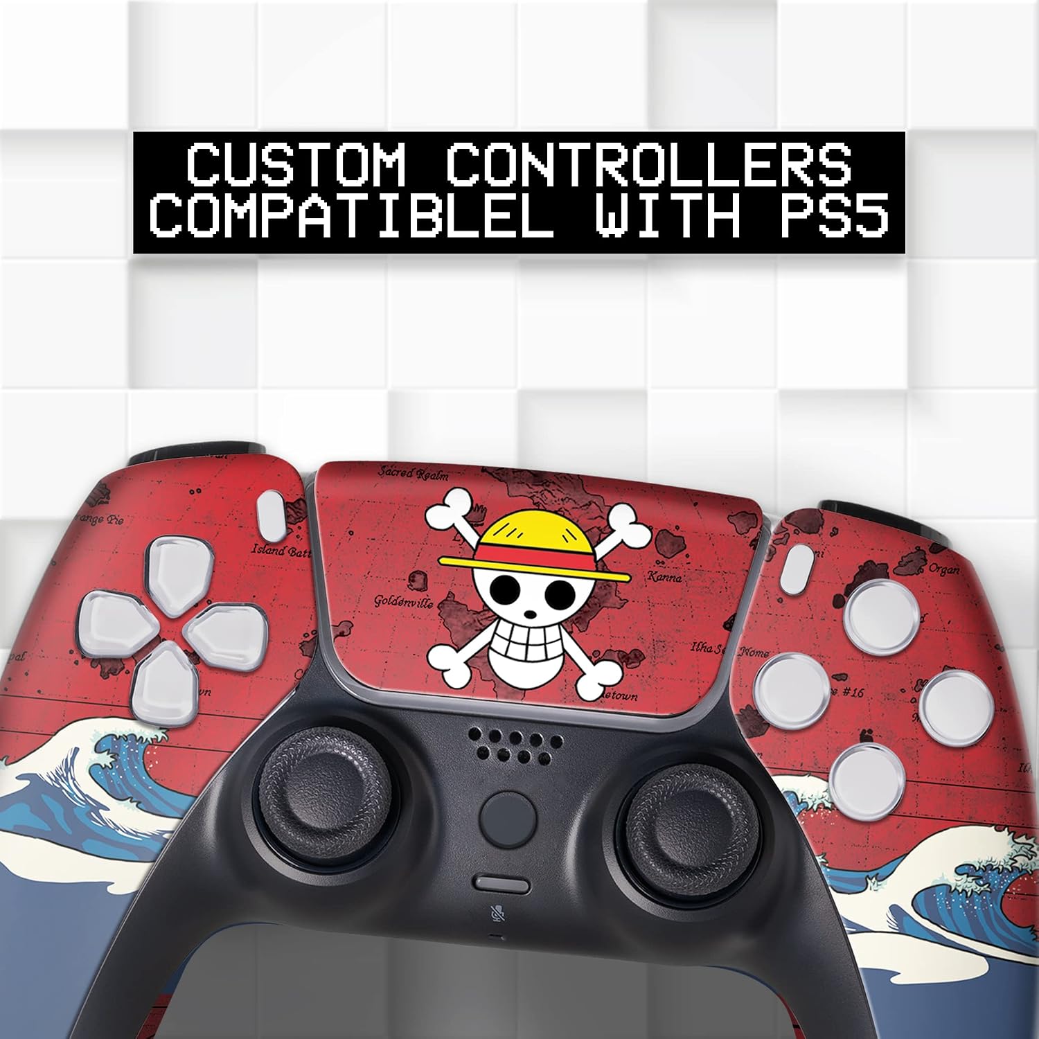 CONTROL INALÁMBRICO PERSONALIZADO ONE PIECE PARA PS5 MODIFICADO - 2