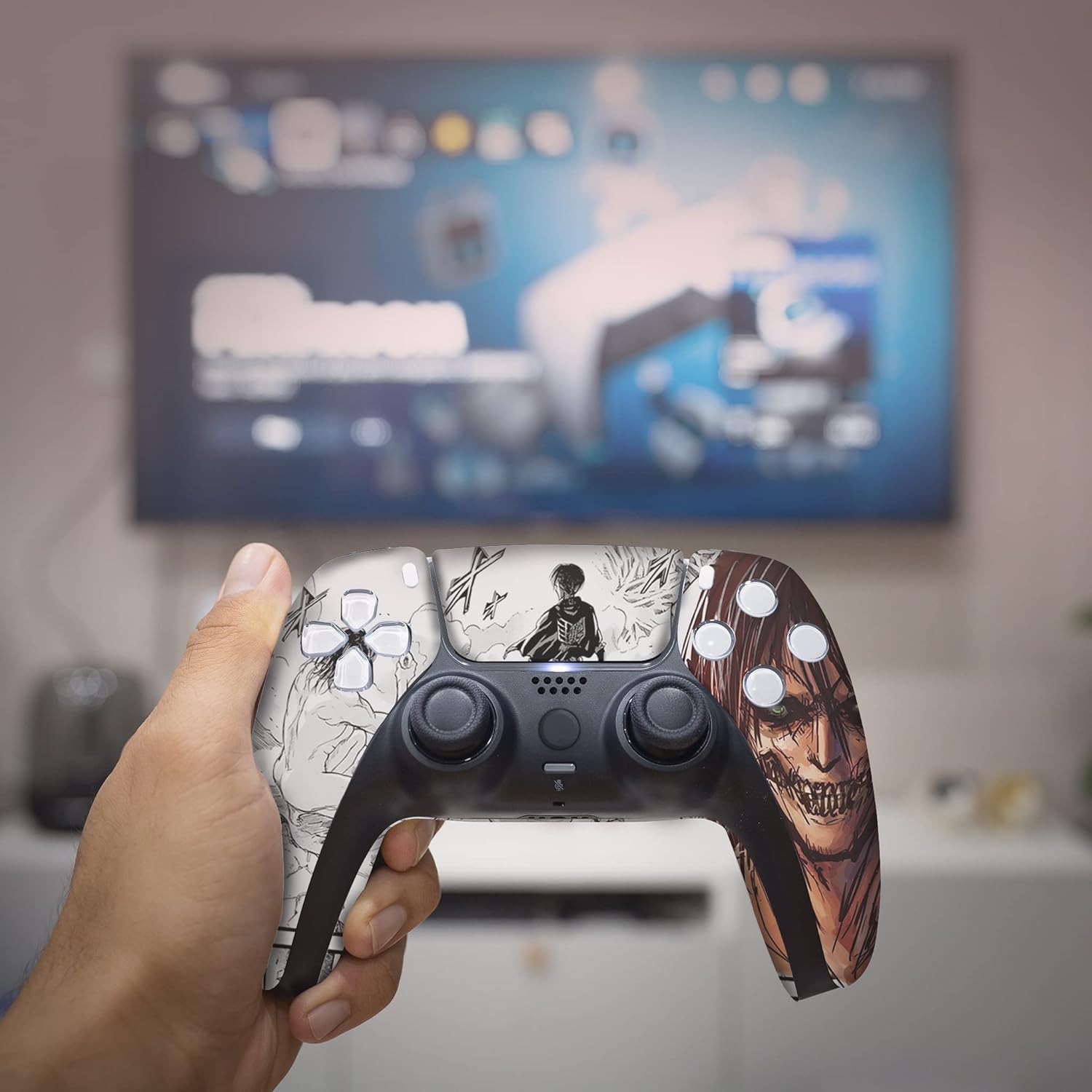 CONTROL INALÁMBRICO MODIFICADO ATTACK ON TITAN PARA PS5 BCB CONTROLLERS - 5