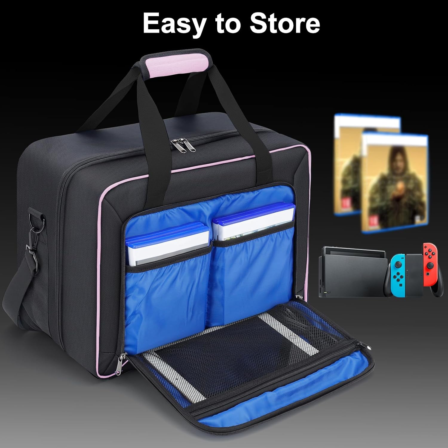 ESTUCHE GDNASIST PARA PS5/PS5 PRO/PS5 SLIM ROSA - 4