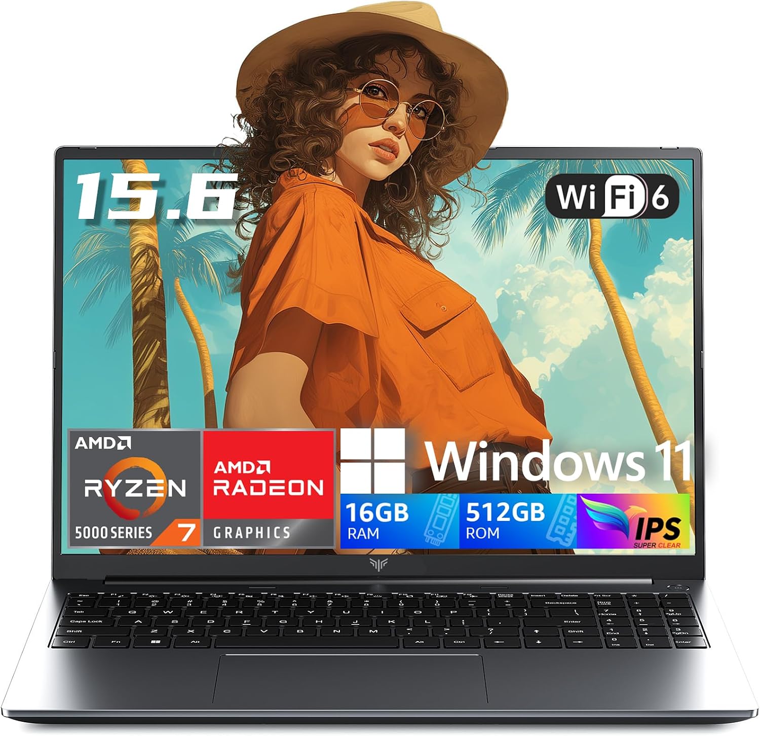 LAPTOP GAMING MALLRACE 2026 AMD RYZEN 7 5700U 16GB 512GB SSD 15.6' FULL HD - 1