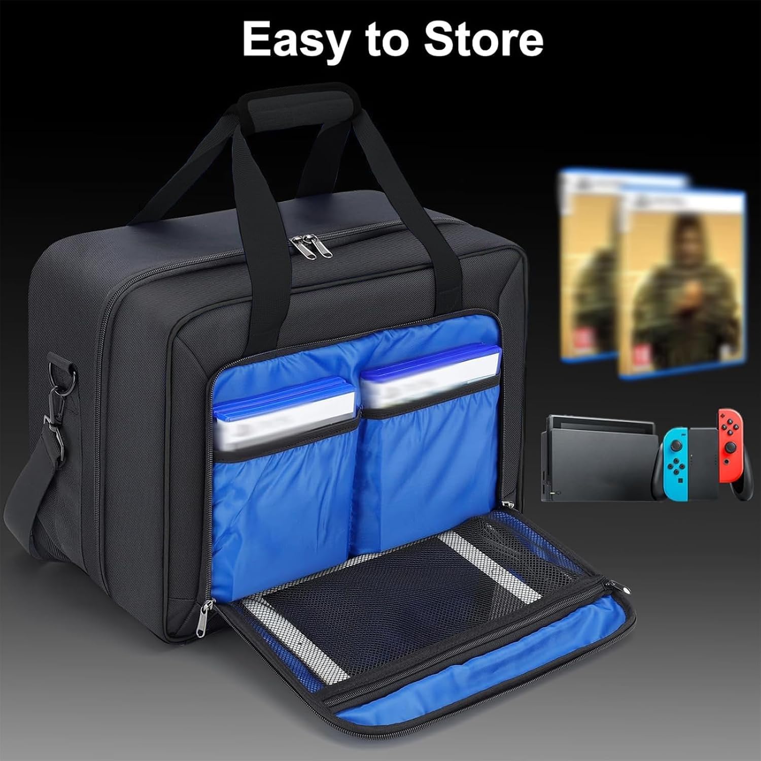 ESTUCHE PARA PS5 GDNASIST NEGRO - 4