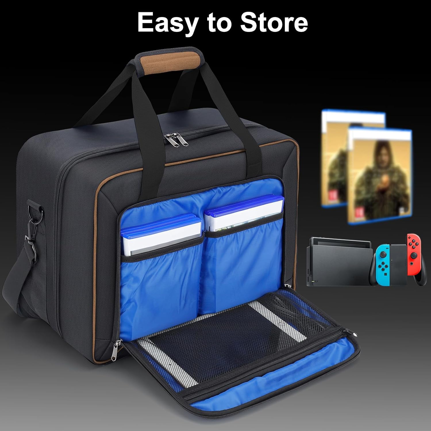 ESTUCHE GDNASIST PARA PS5/PS5 PRO/PS5 SLIM MARRÓN - 3
