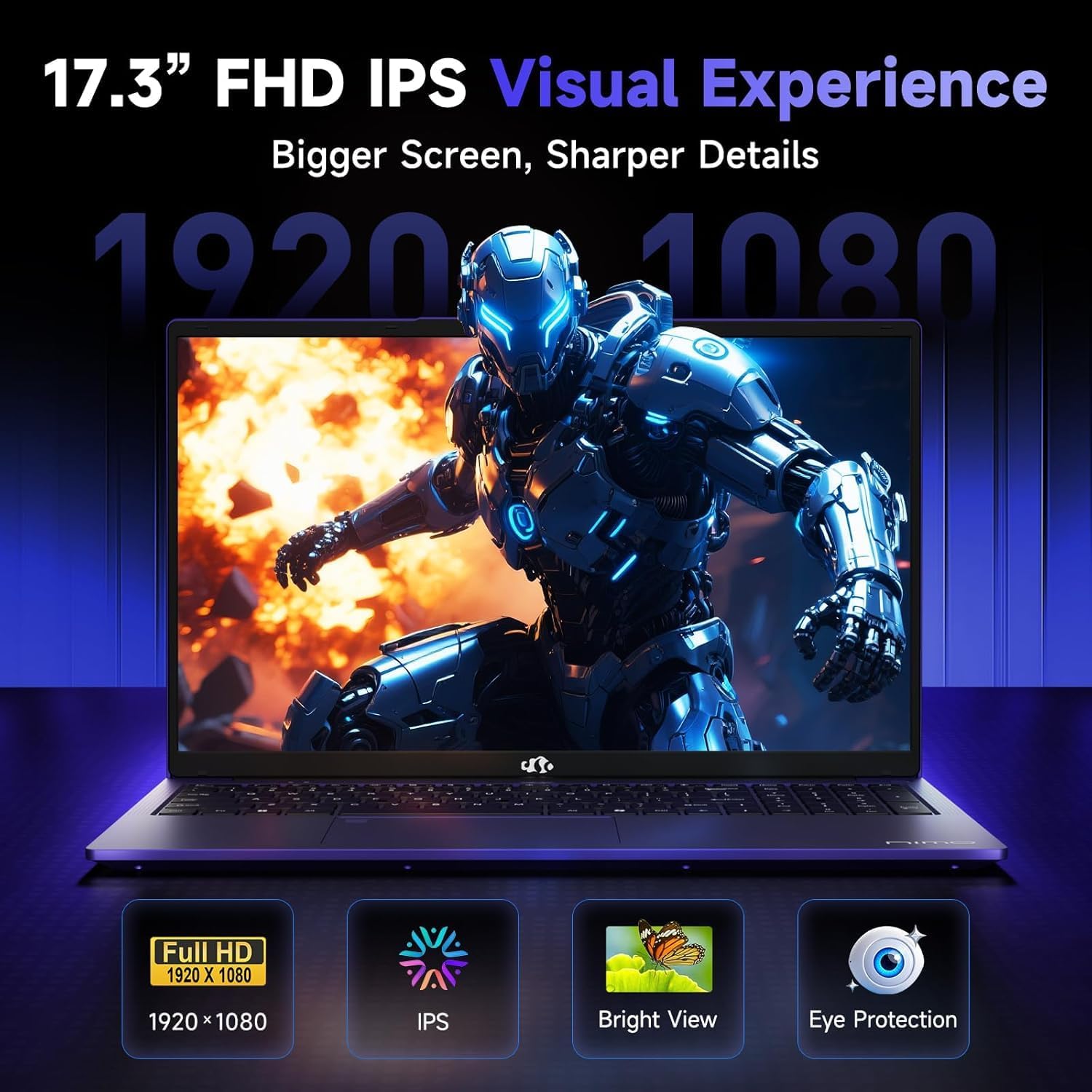 LAPTOP GAMING NIMO 17.3' AMD RYZEN 5 6600H 16GB DDR5 512GB SSD - 4