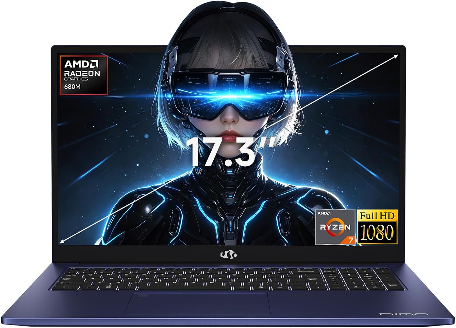 LAPTOP NIMO 17.3' AMD RYZEN 7 7735HS 16GB DDR5 1TB SSD RADEON 680M - 1