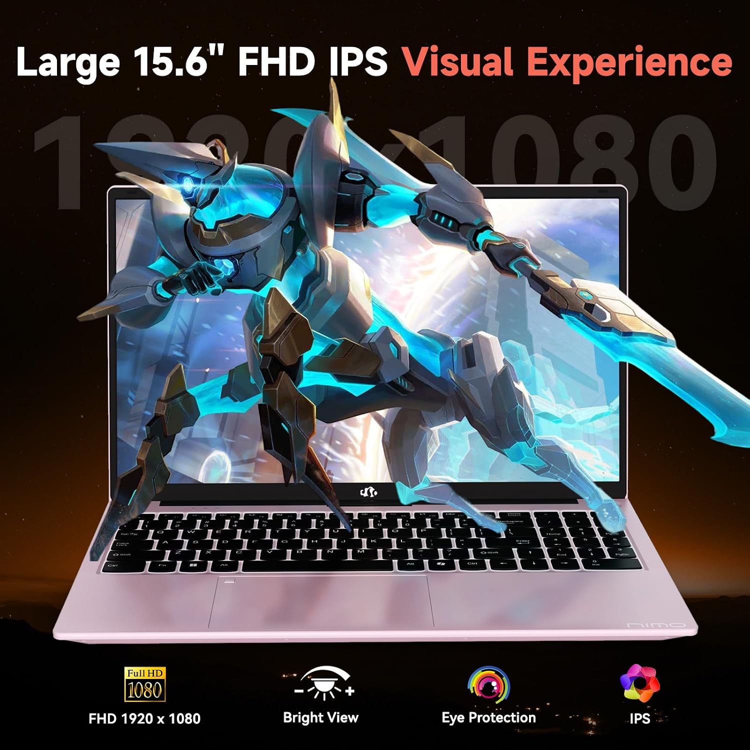 LAPTOP NIMO 15.6 PULGADAS AI LIGHT GAMING RYZEN 7 7735HS 32GB RAM 1TB SSD ORO ROSA - 4