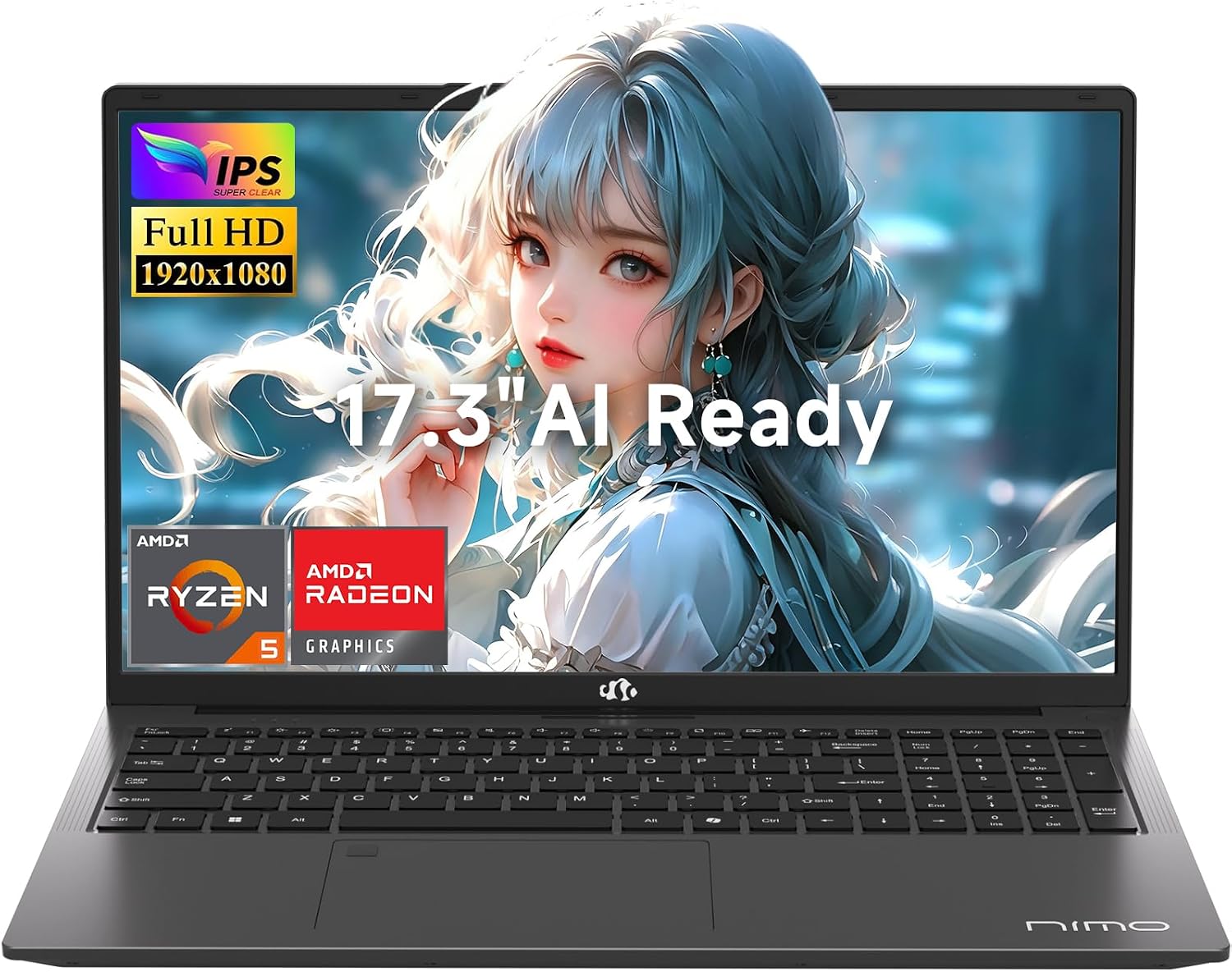 LAPTOP GAMING NIMO 17.3' RYZEN 5 6600H 16GB DDR5 1TB SSD AZUL - 1