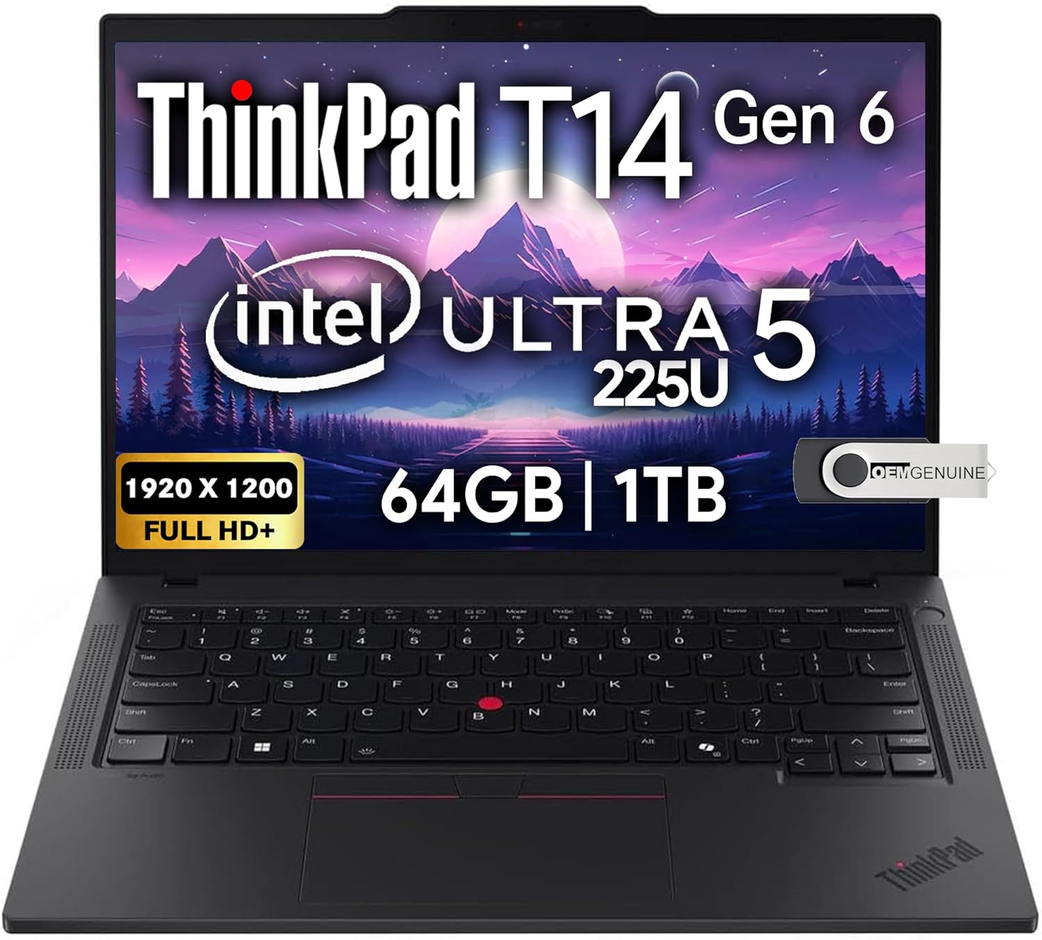 LAPTOP LENOVO THINKPAD T14 GEN 6 14' FHD+ INTEL CORE ULTRA 5 16GB 1TB SSD - 5