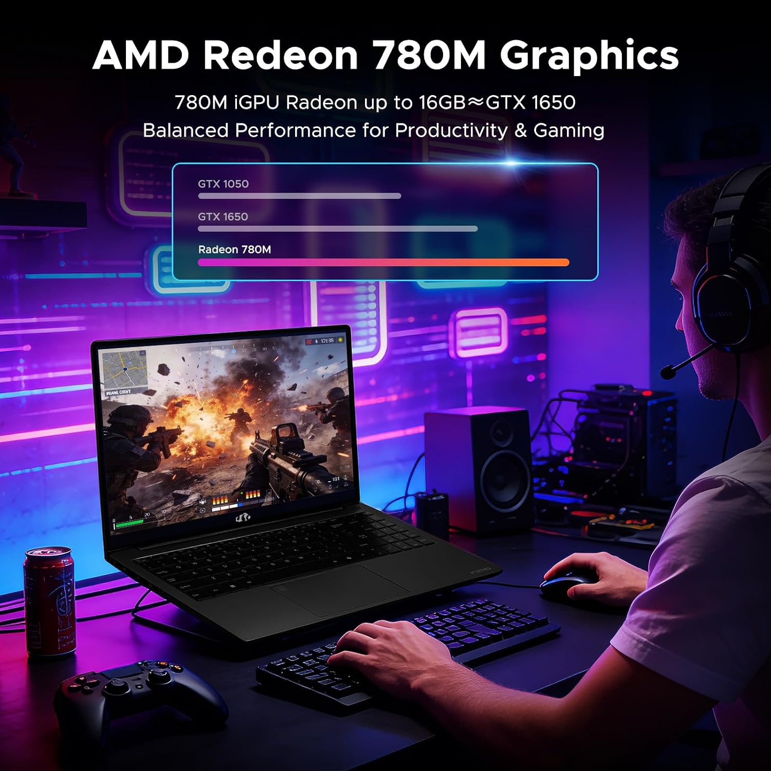 LAPTOP NIMO 15.6' FHD AMD RYZEN 7 8745HS 32GB DDR5 1TB SSD - 3