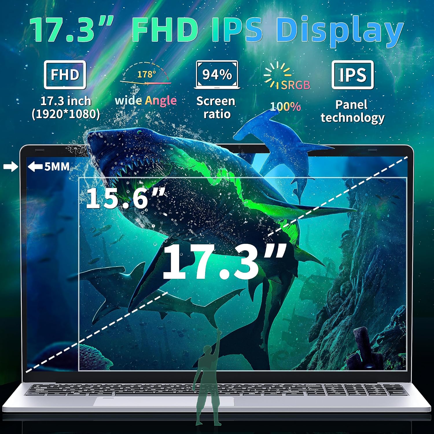 LAPTOP SVIKOU 17.3' FHD IPS 6500Y PLATA - 2