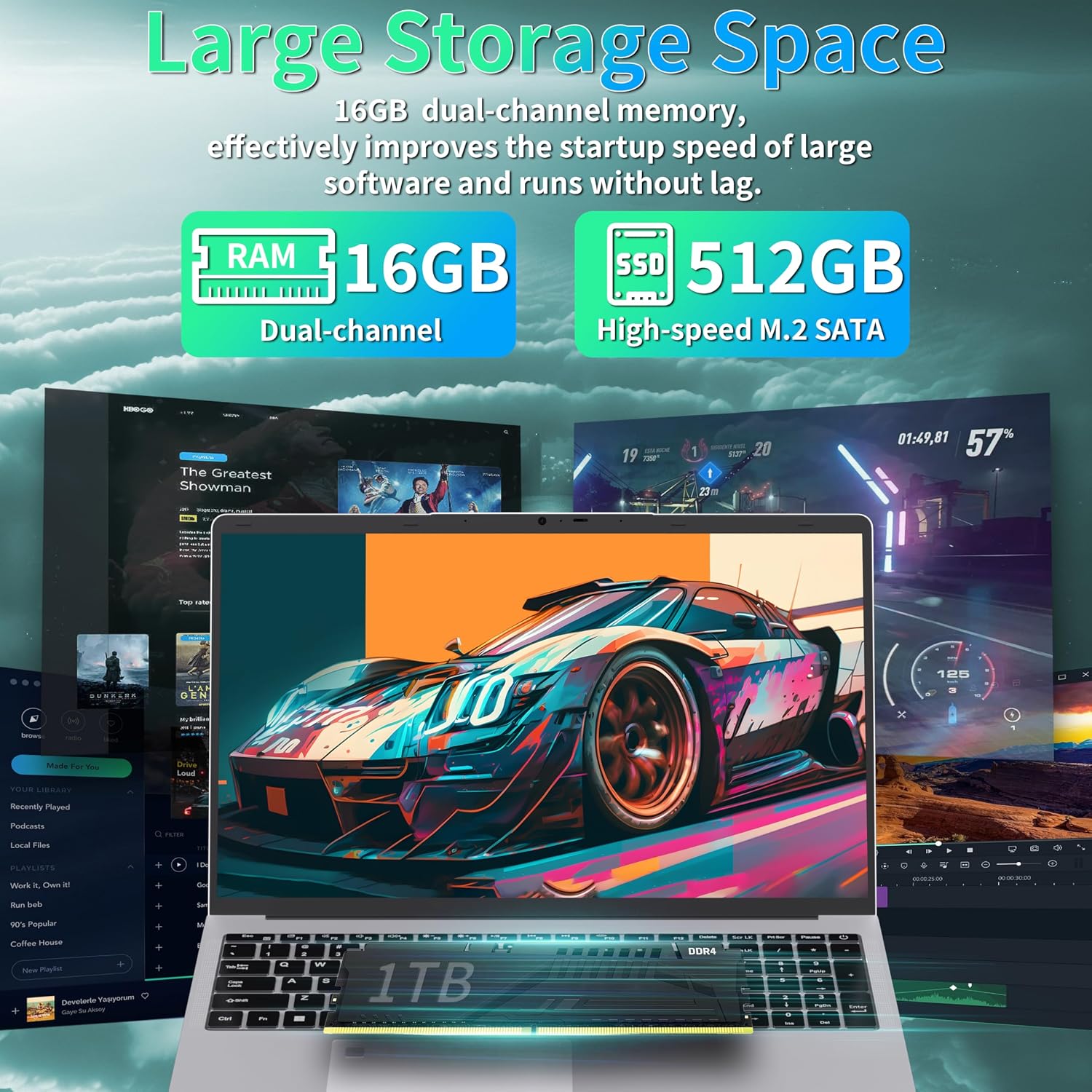 LAPTOP SVIKOU 17.3' FHD IPS 6500Y PLATA - 4