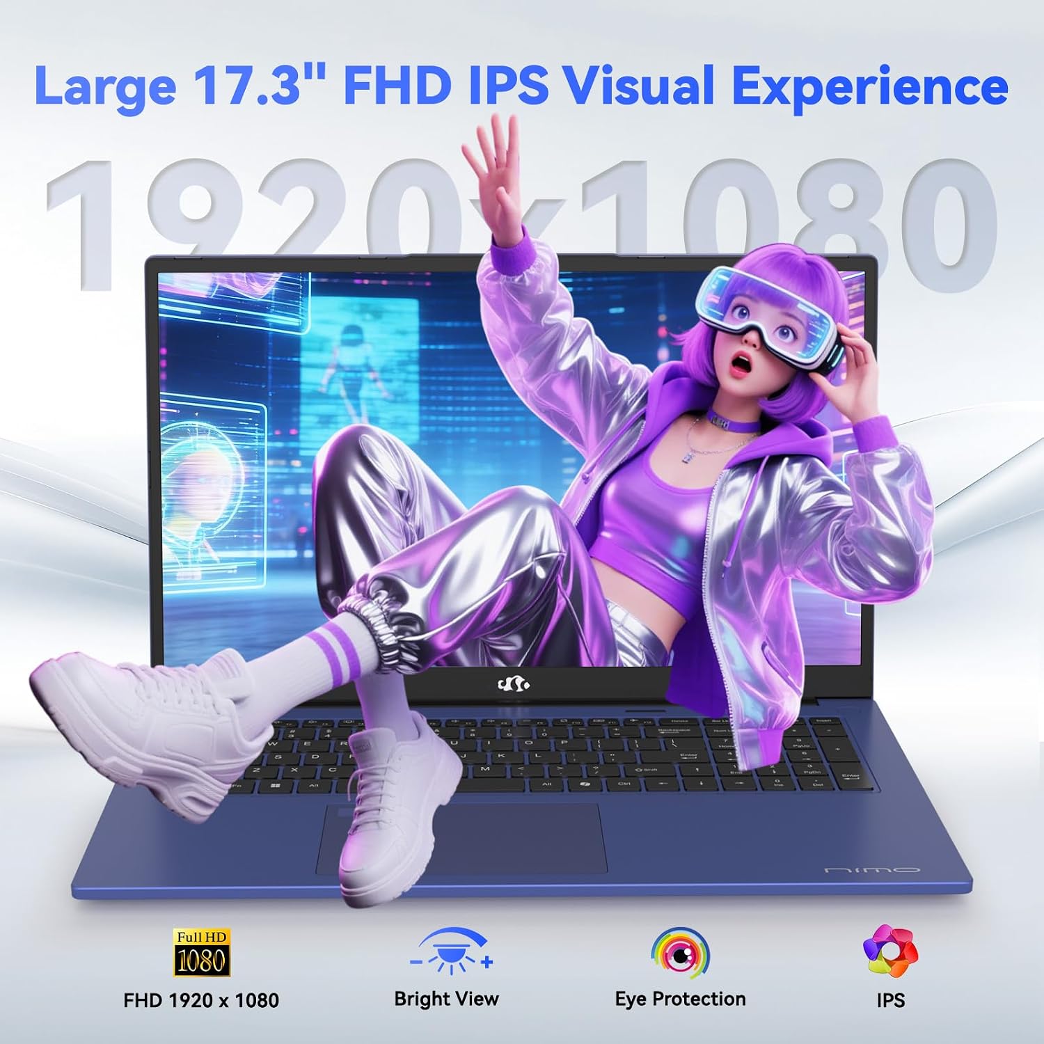 LAPTOP NIMO 17.3 AMD RYZEN 7 7735HS 16GB DDR5 512GB SSD AZUL - 4