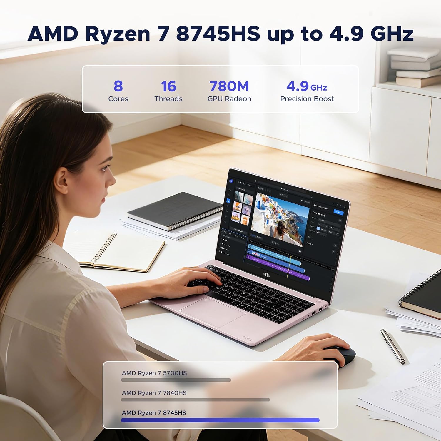 LAPTOP NIMO 15.6' FHD AMD RYZEN 7 8745HS 32GB DDR5 1TB SSD - 2
