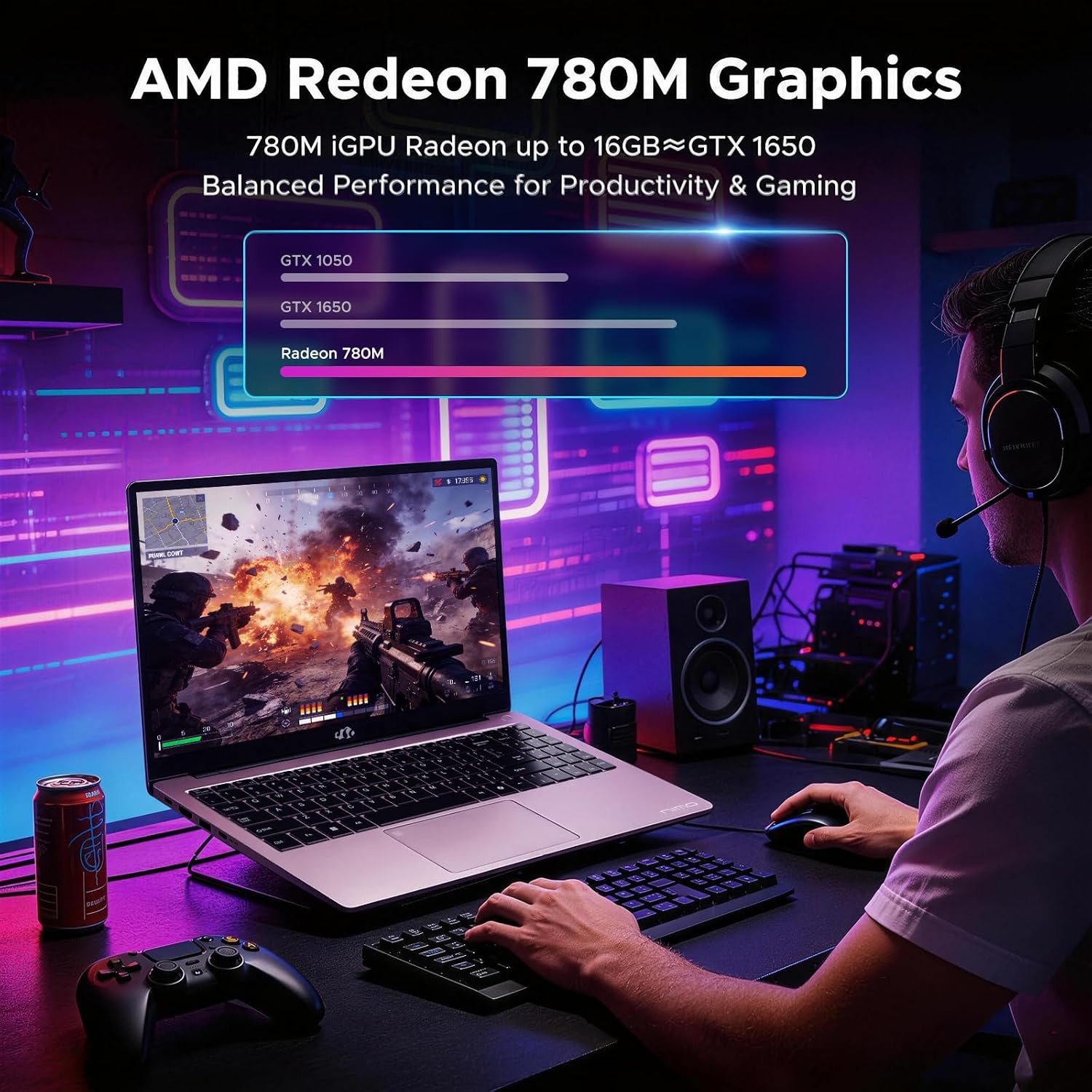 LAPTOP NIMO 15.6' FHD AMD RYZEN 7 8745HS 32GB DDR5 1TB SSD - 3