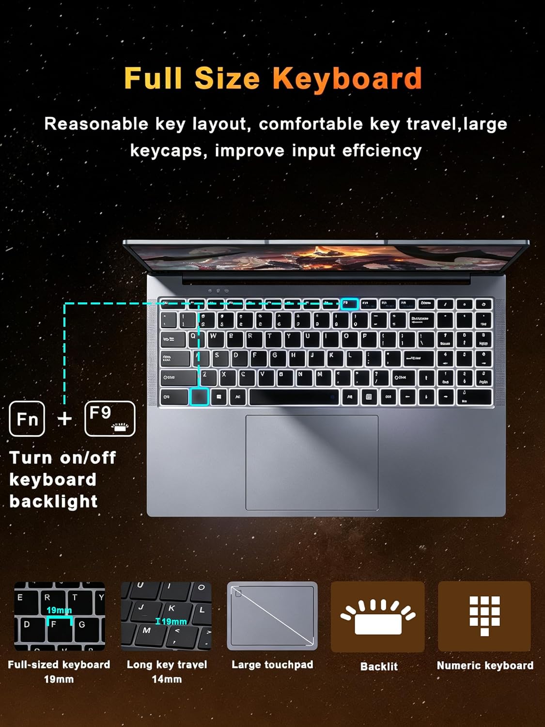 LAPTOP XNQ GAMING 2026 CORE I5 16' 3072X1920 16GB RAM 512GB SSD 1TB TF EXPANDIBLE - 5