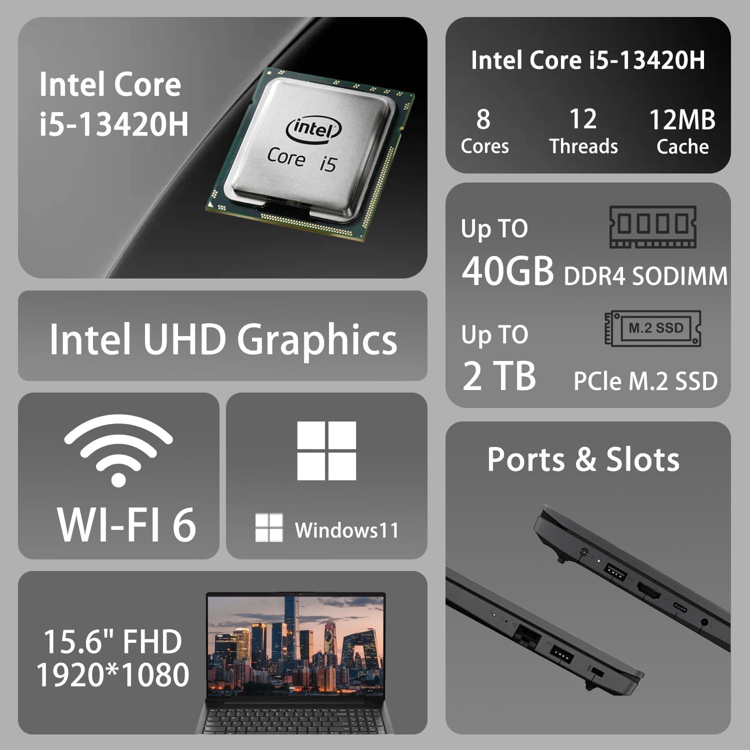 LAPTOP LENOVO V15 G4 INTEL CORE I5 16GB RAM 512GB SSD 15.6' FHD ANTIRREFLEJO - 3