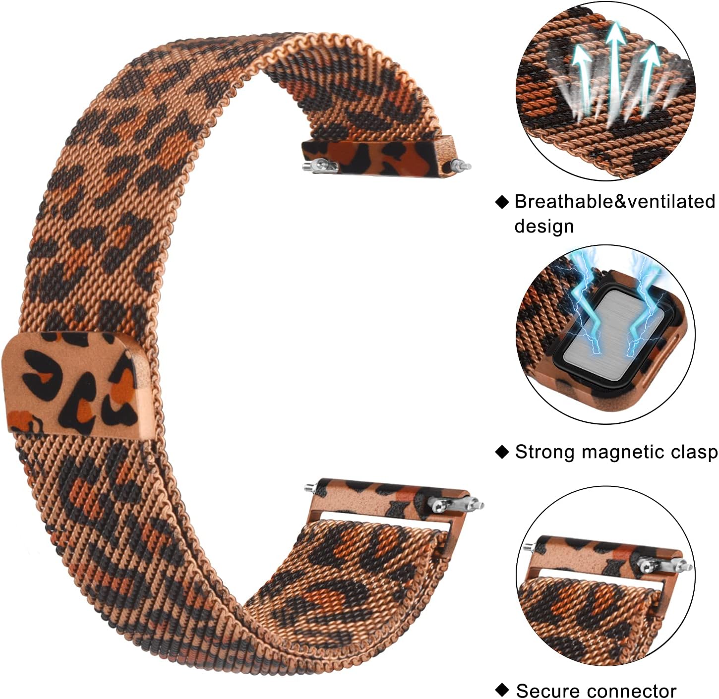 PULSERA PARA RELOJ YILED 20MM Y 22MM MALLA DE ACERO INOXIDABLE - 2