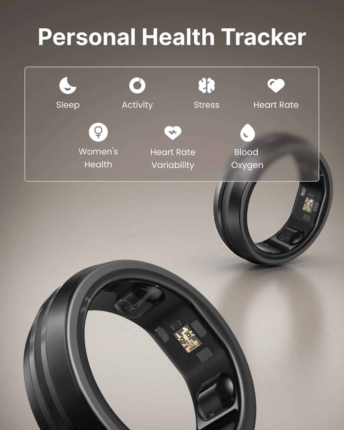 ANILLO INTELIGENTE RENPHO LYNX NEGRO TALLA 10 - 4