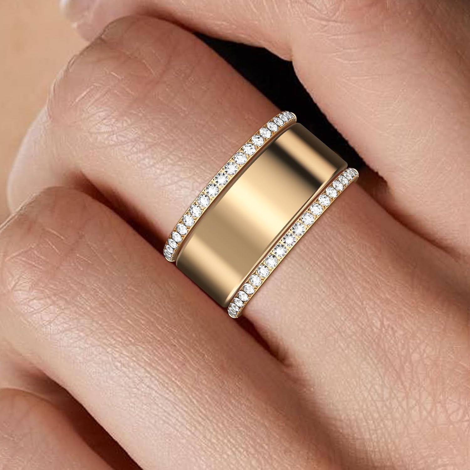 ANILLOS APILABLES ZOOROO 2 UNIDADES CHAPADOS EN ORO 14K PARA OURA RING GEN 3/4/5 - 2