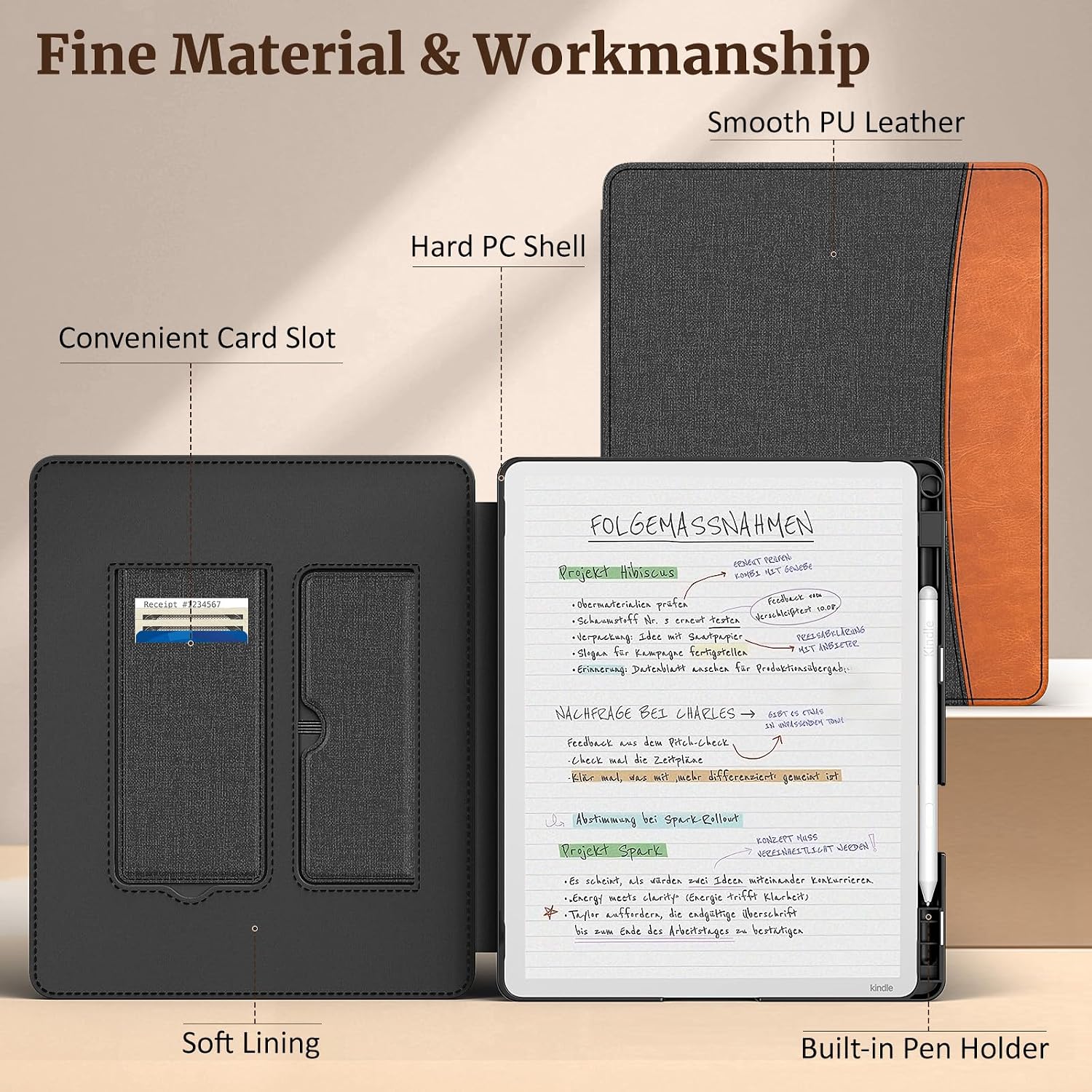 FUNDA MOKO STAND PARA KINDLE SCRIBE 11' 3RA GENERACIÓN 2025 DOBLE COLOR - 4