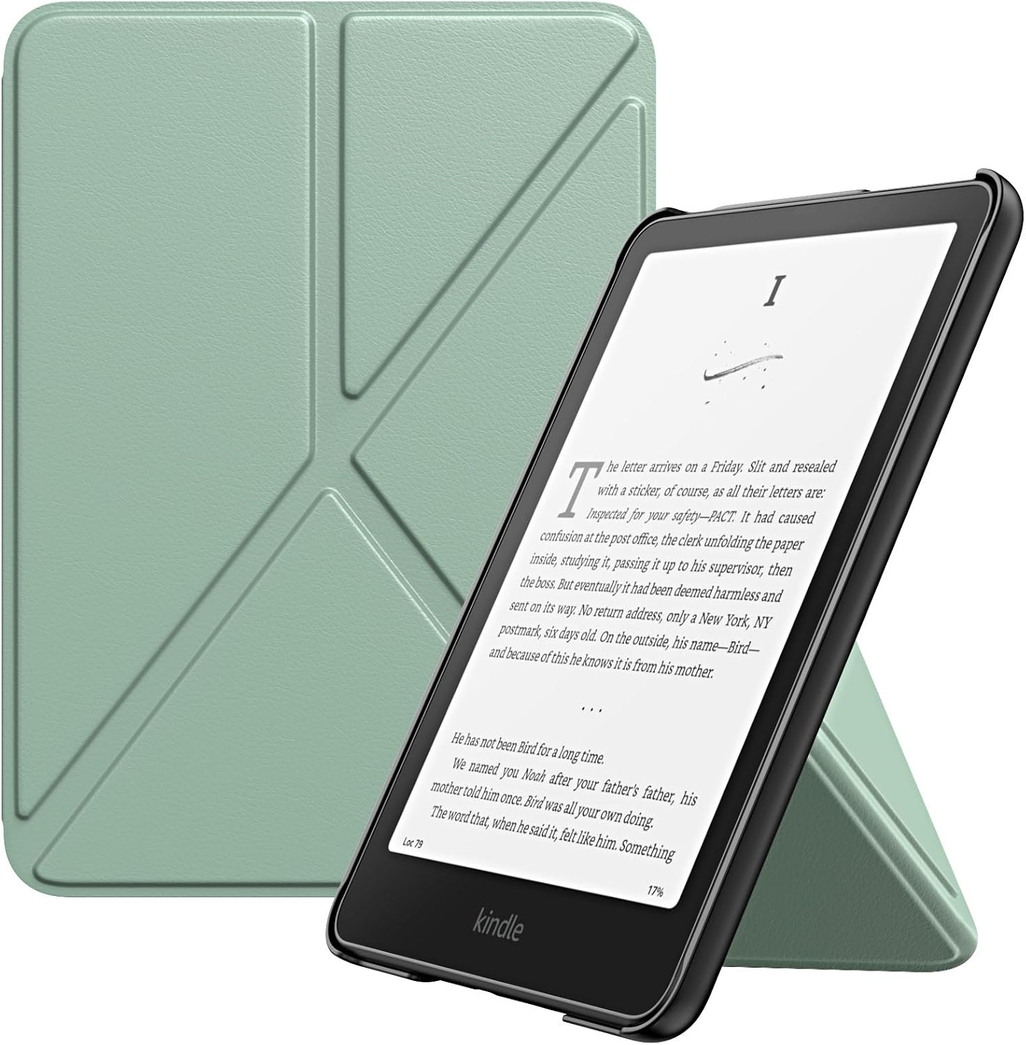 FUNDA MOKO PARA KINDLE PAPERWHITE 7' 12ª GENERACIÓN 2024 AGAVE VERDE - 1